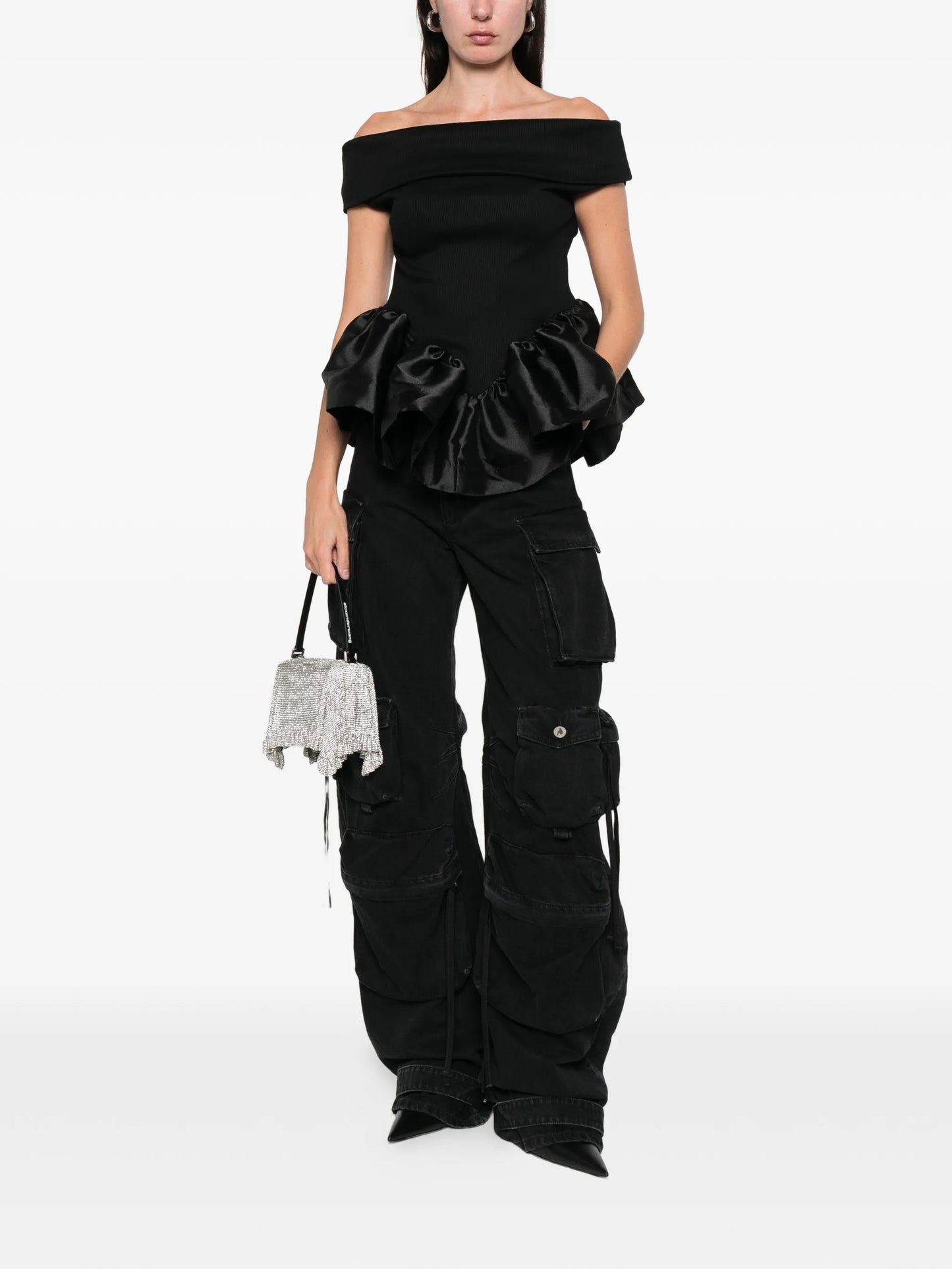 off-shoulder peplum top