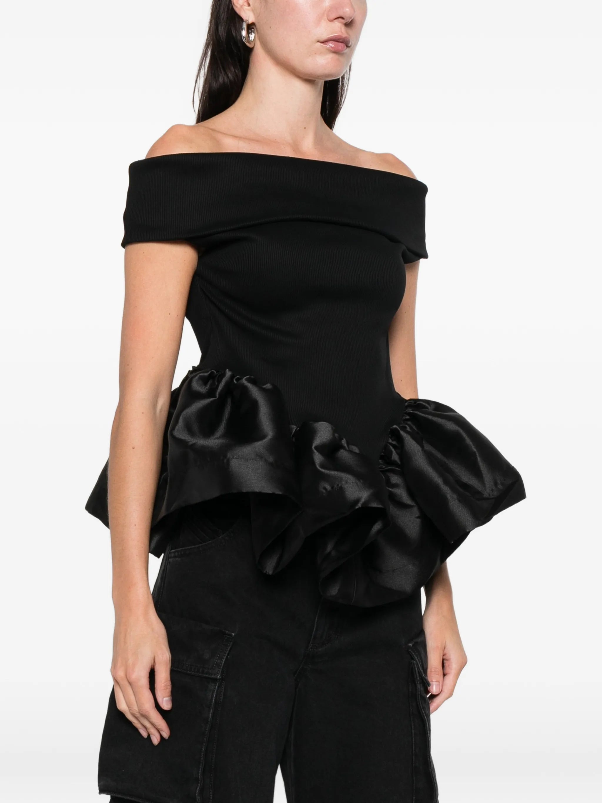 off-shoulder peplum top