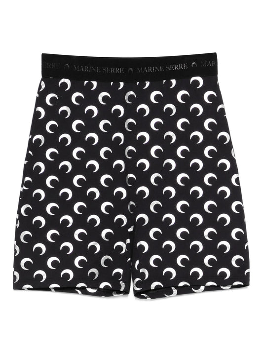 moon -printed shorts