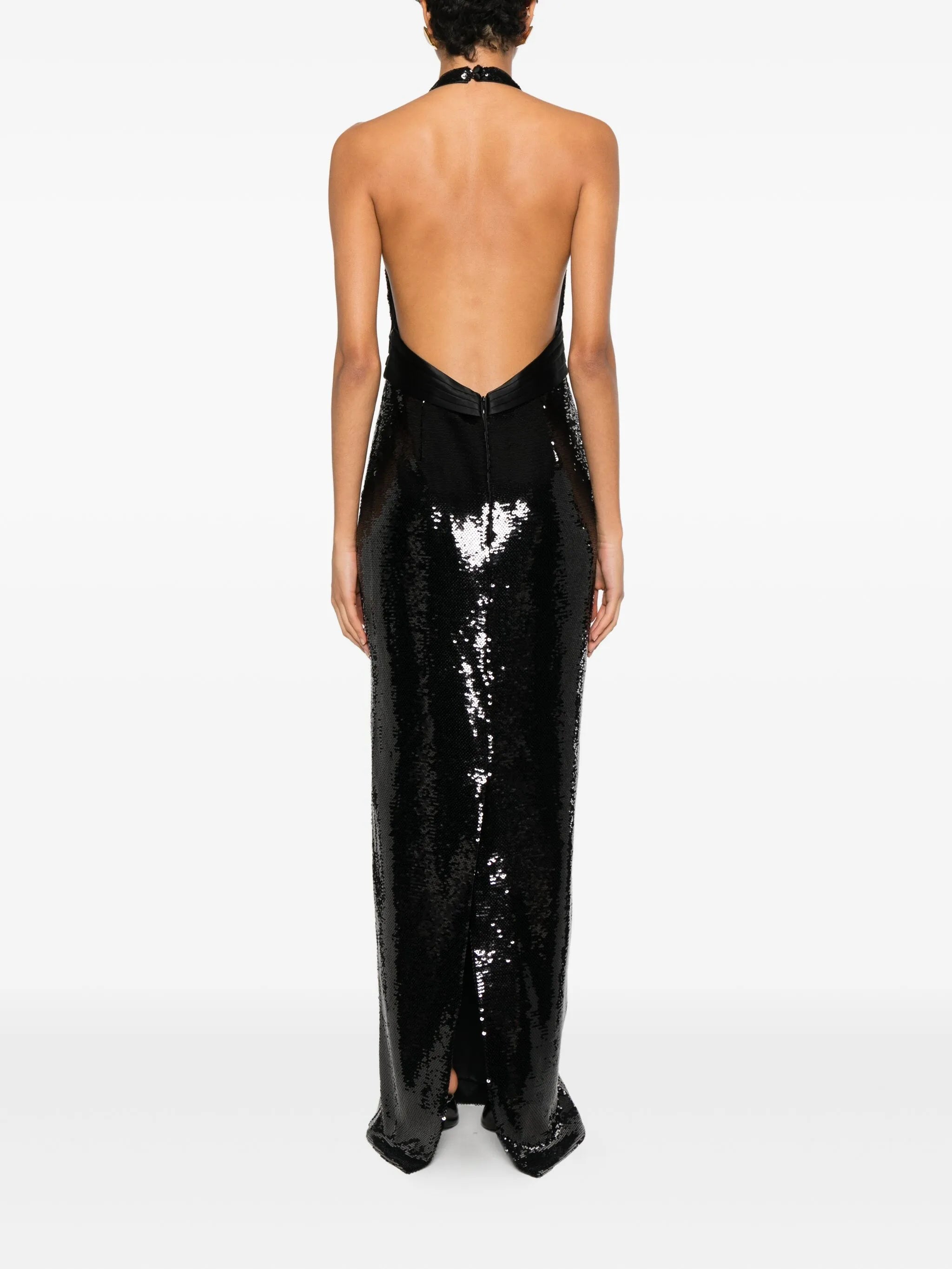 Kelsie sequin halterneck maxi dress
