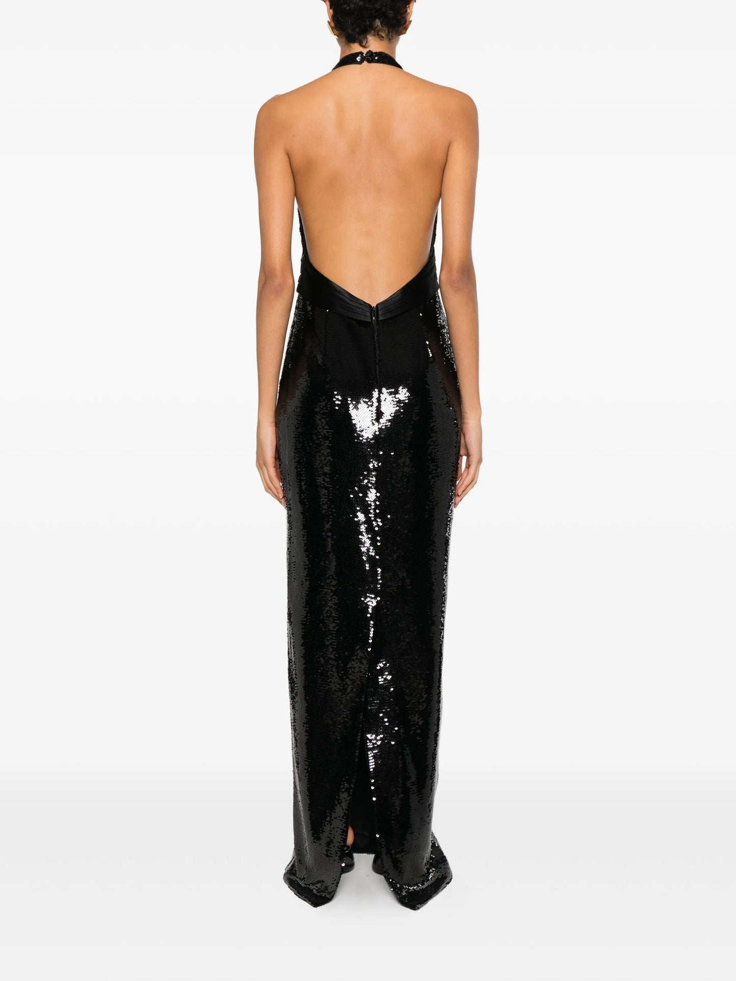 Kelsie sequin halterneck maxi dress