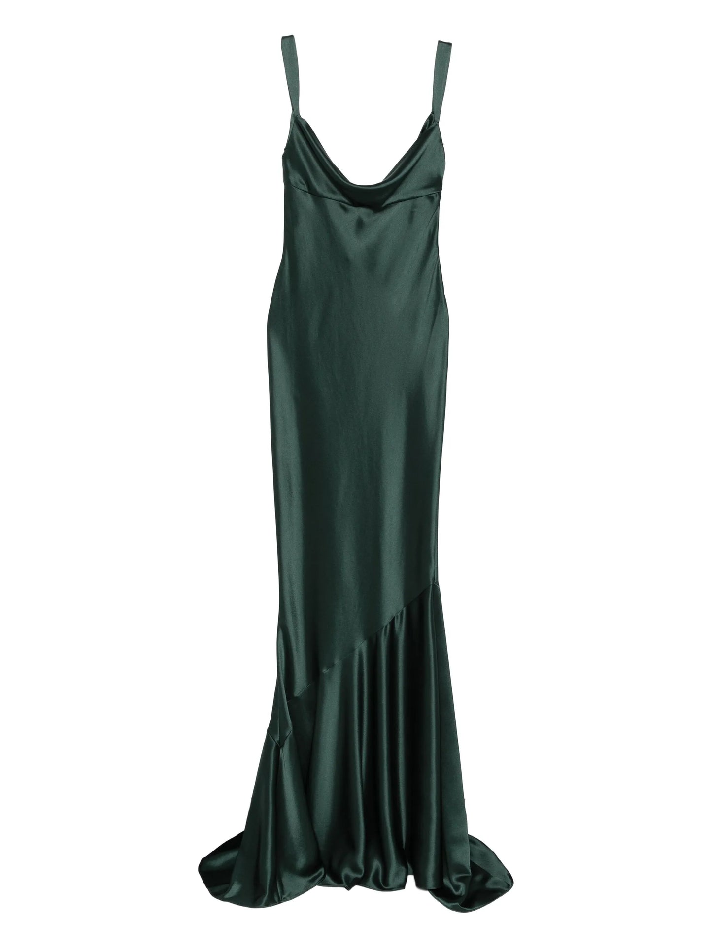 Vinicia cowl-neck ruffled maxi dress