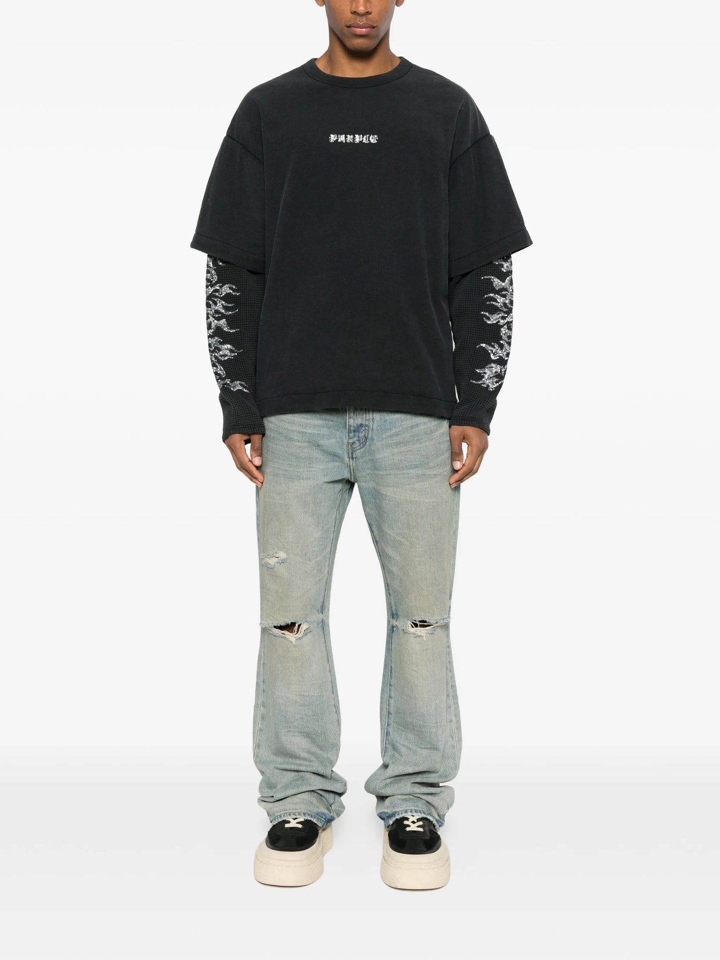 textured cotton T-shirt