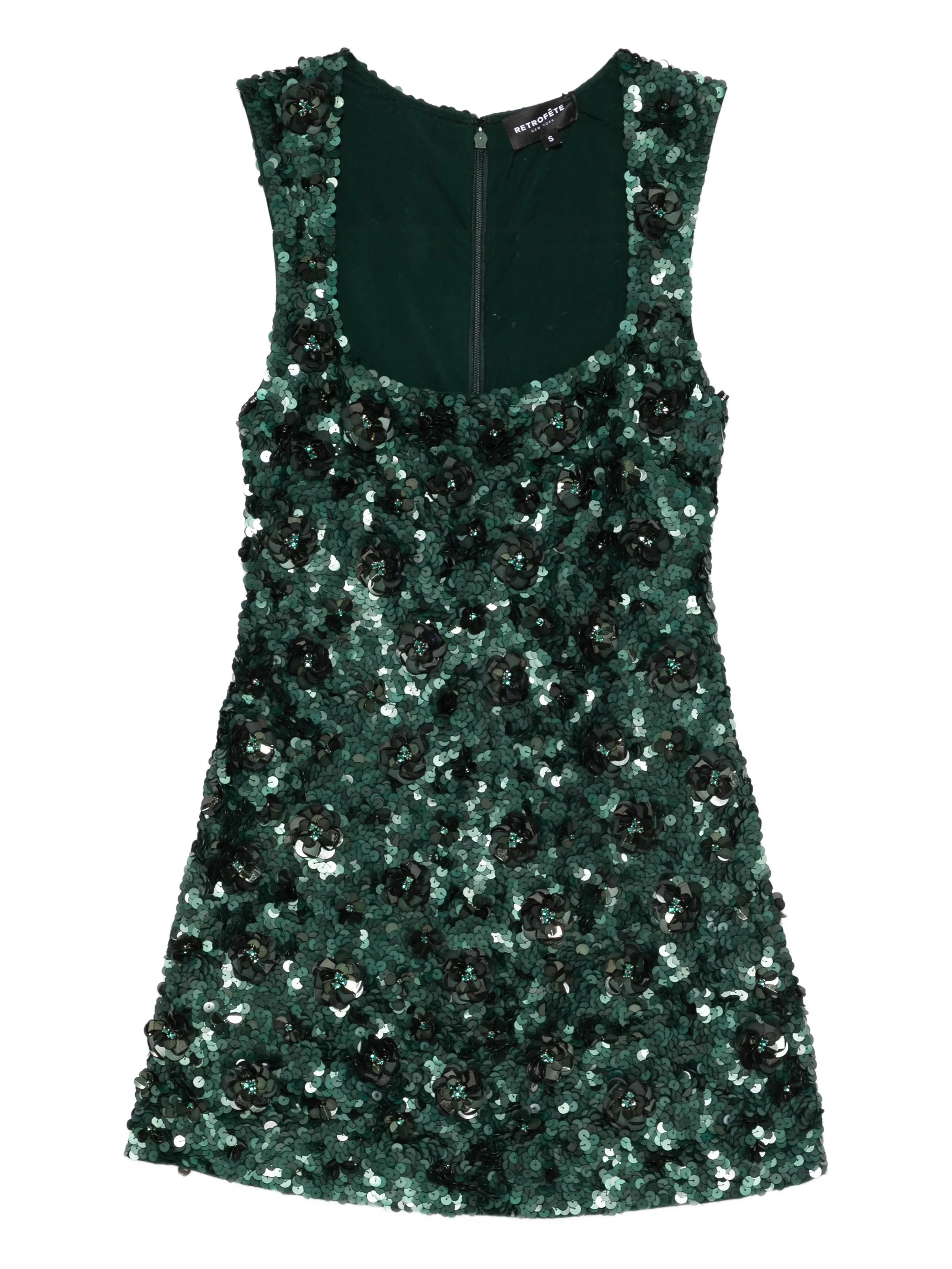 Sadlyn sequin-embellished floral mini dress