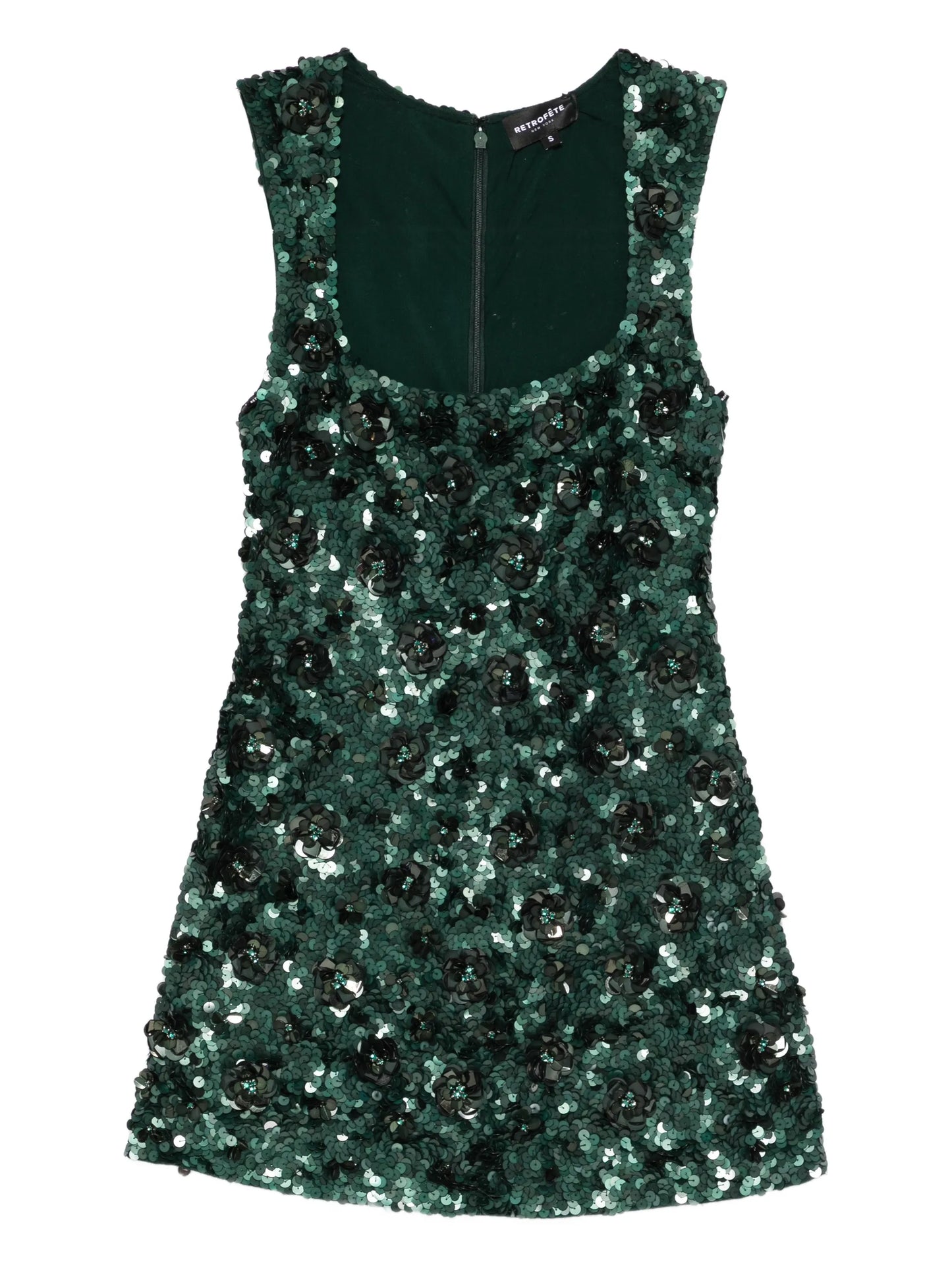 Sadlyn sequin-embellished floral mini dress