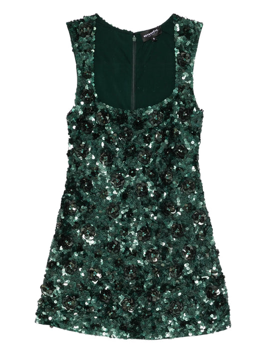 Sadlyn sequin-embellished floral mini dress