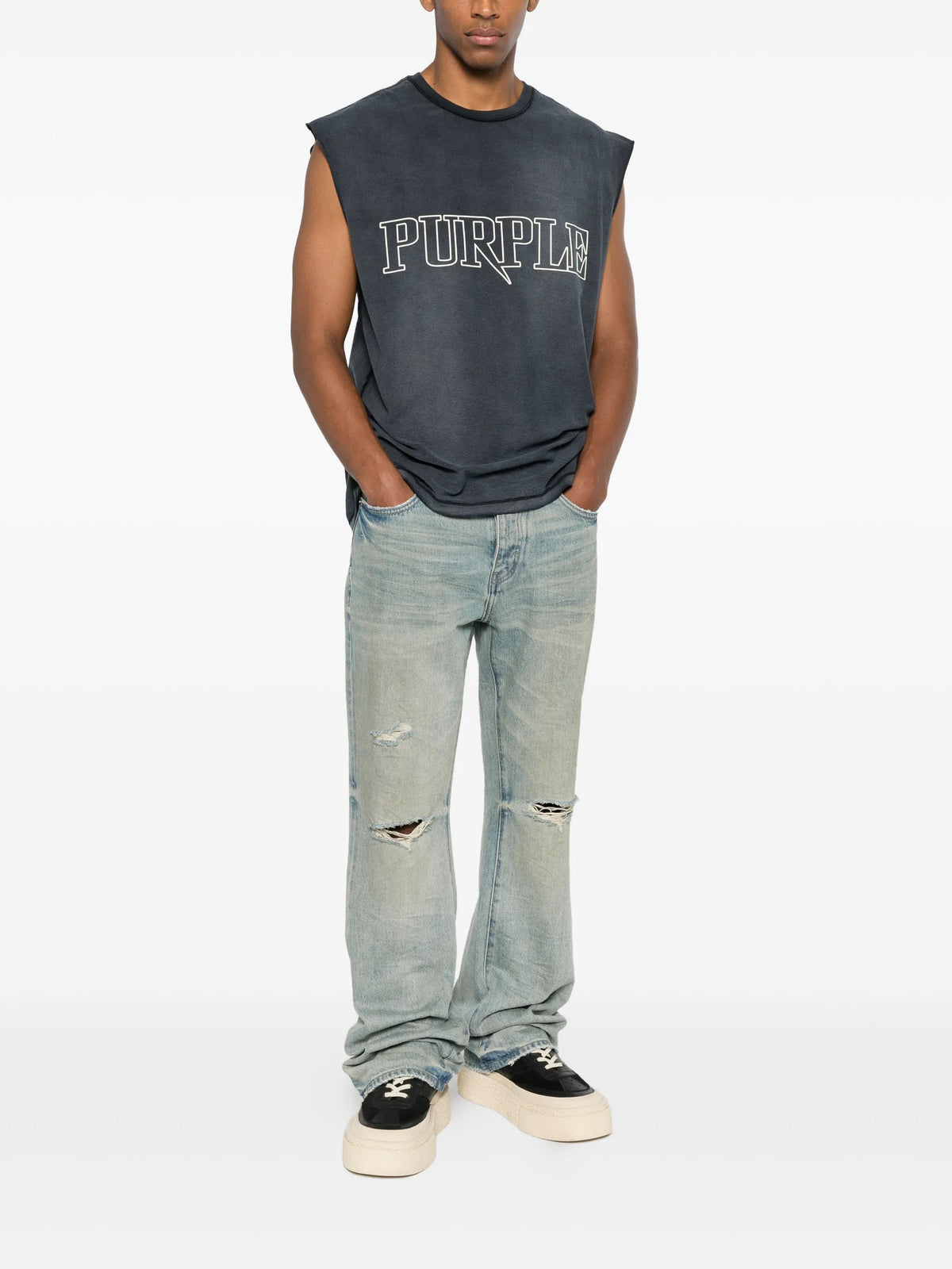 P026 dirty fade down pants