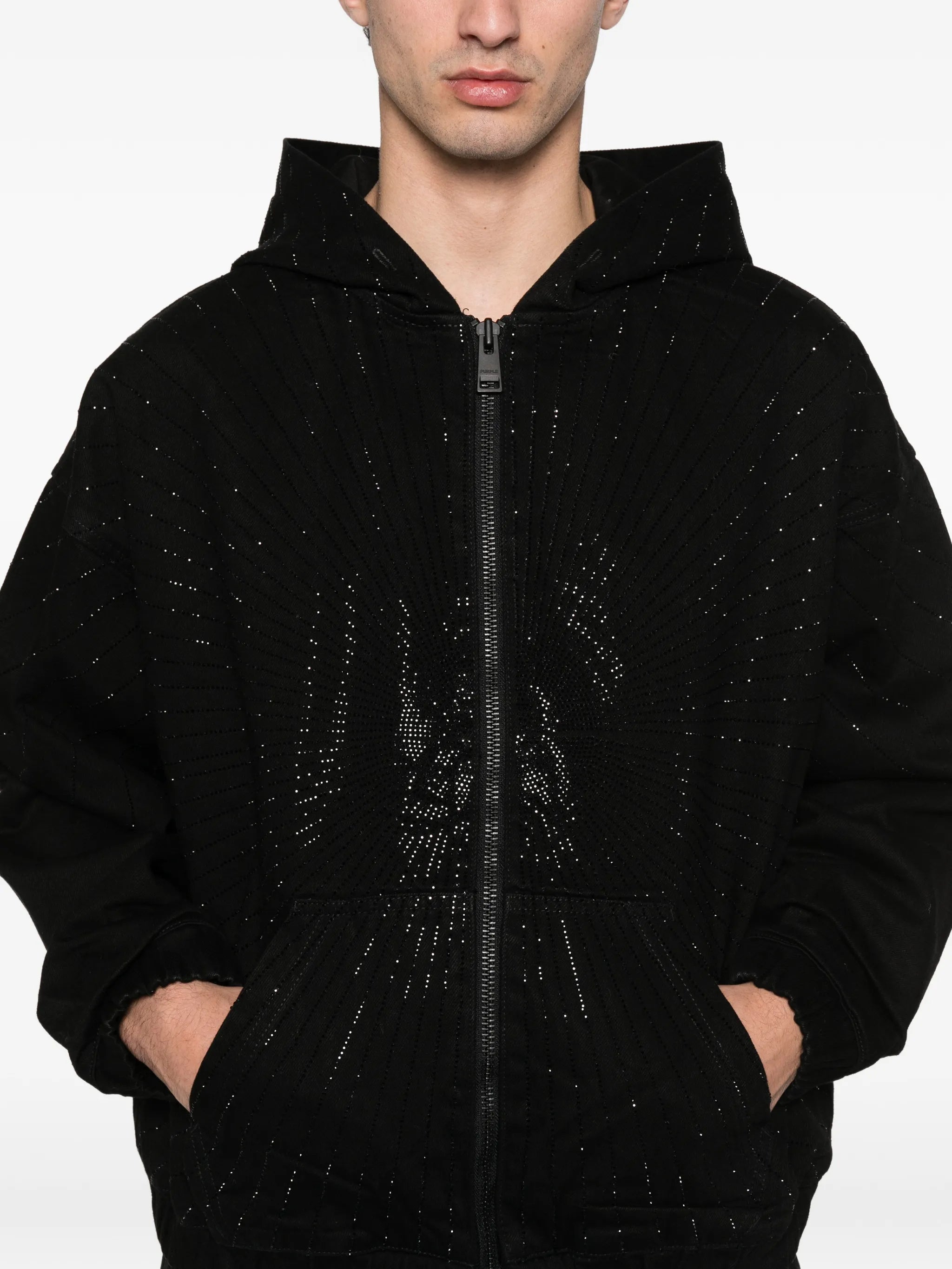 Radial Hotfix zip hooded jacket
