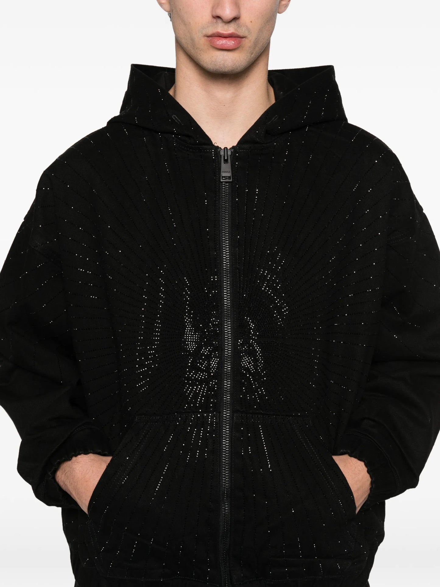 Radial Hotfix zip hooded jacket