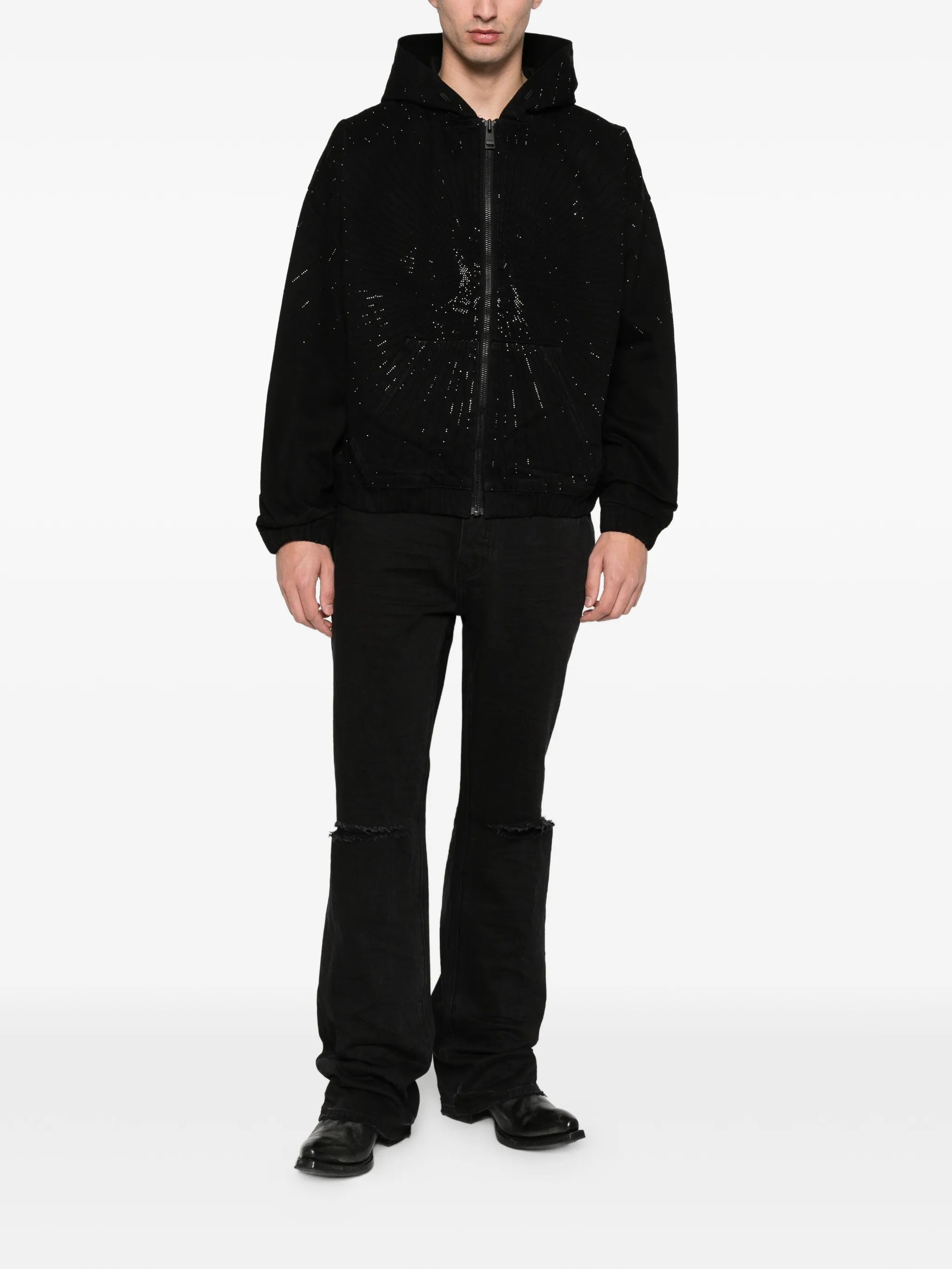 Radial Hotfix zip hooded jacket