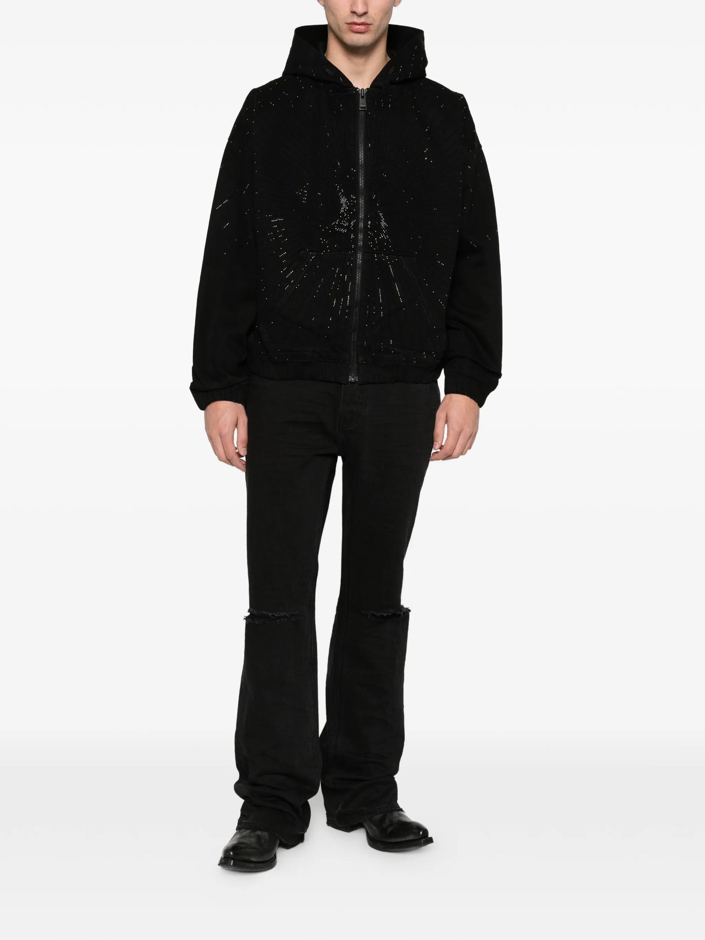 Radial Hotfix zip hooded jacket