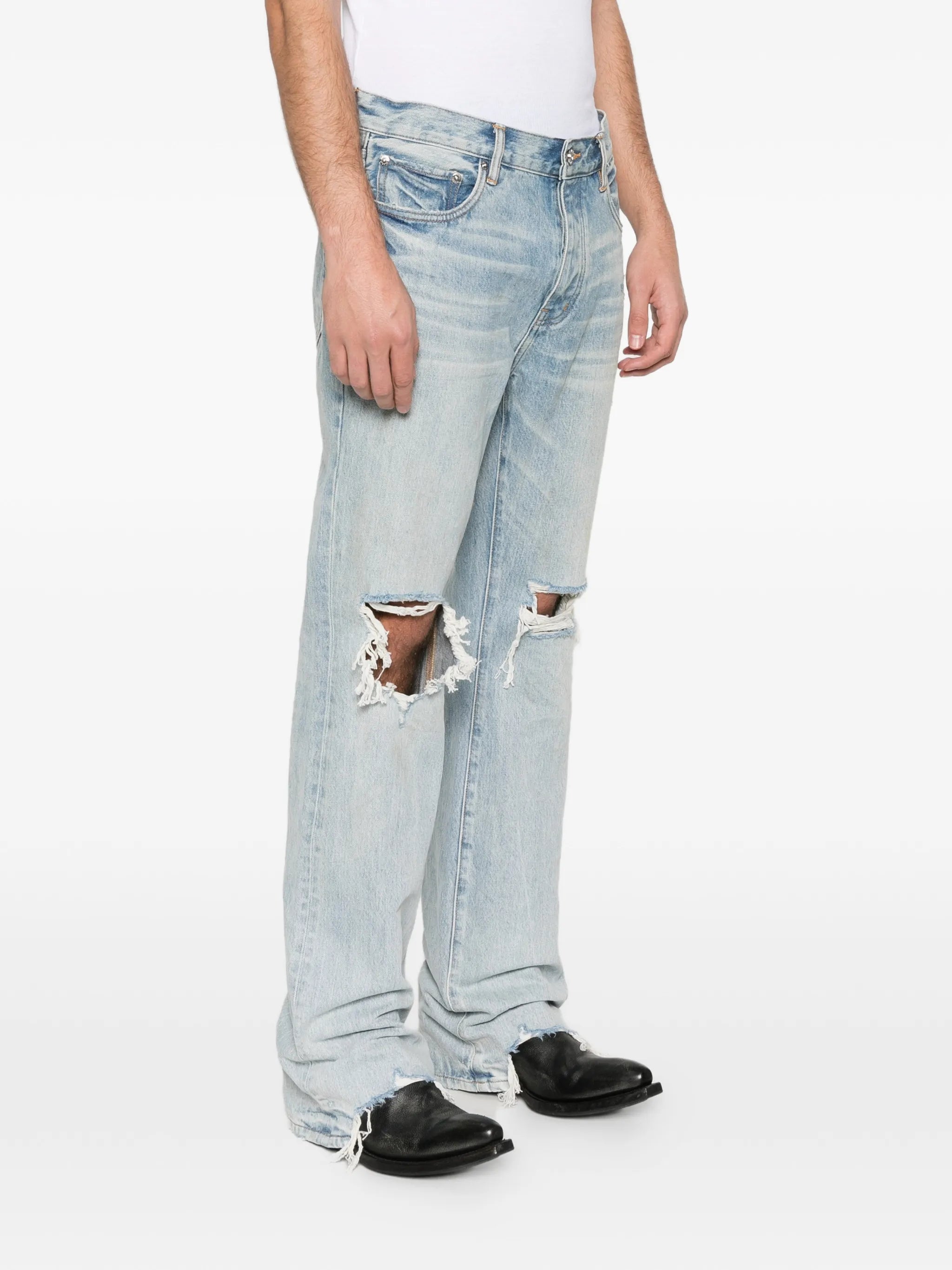 Lucca ripped faded jeans