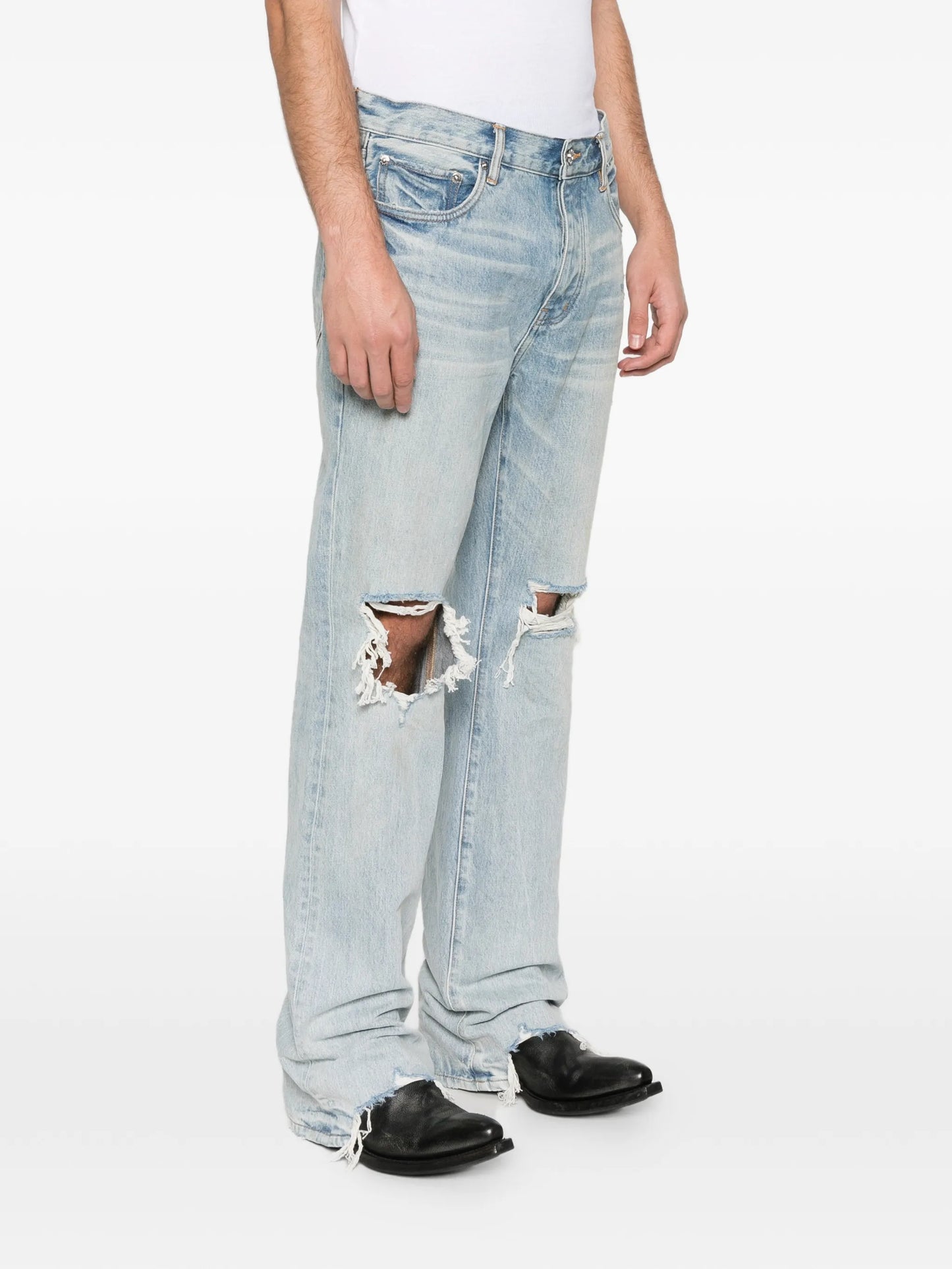 Lucca ripped faded jeans