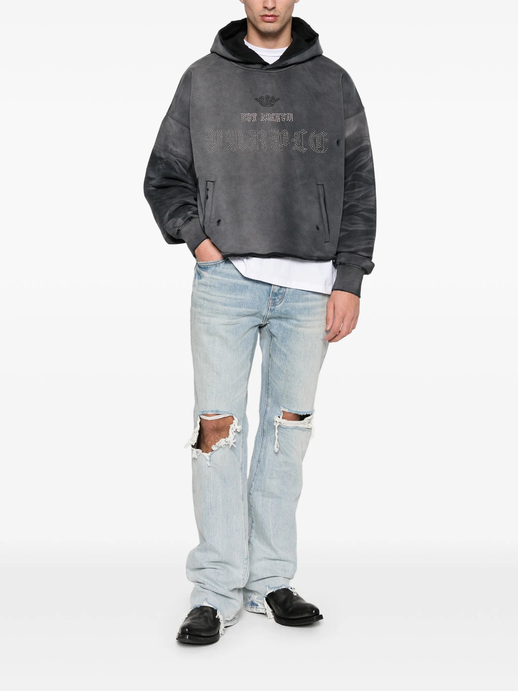 Lucca ripped faded jeans