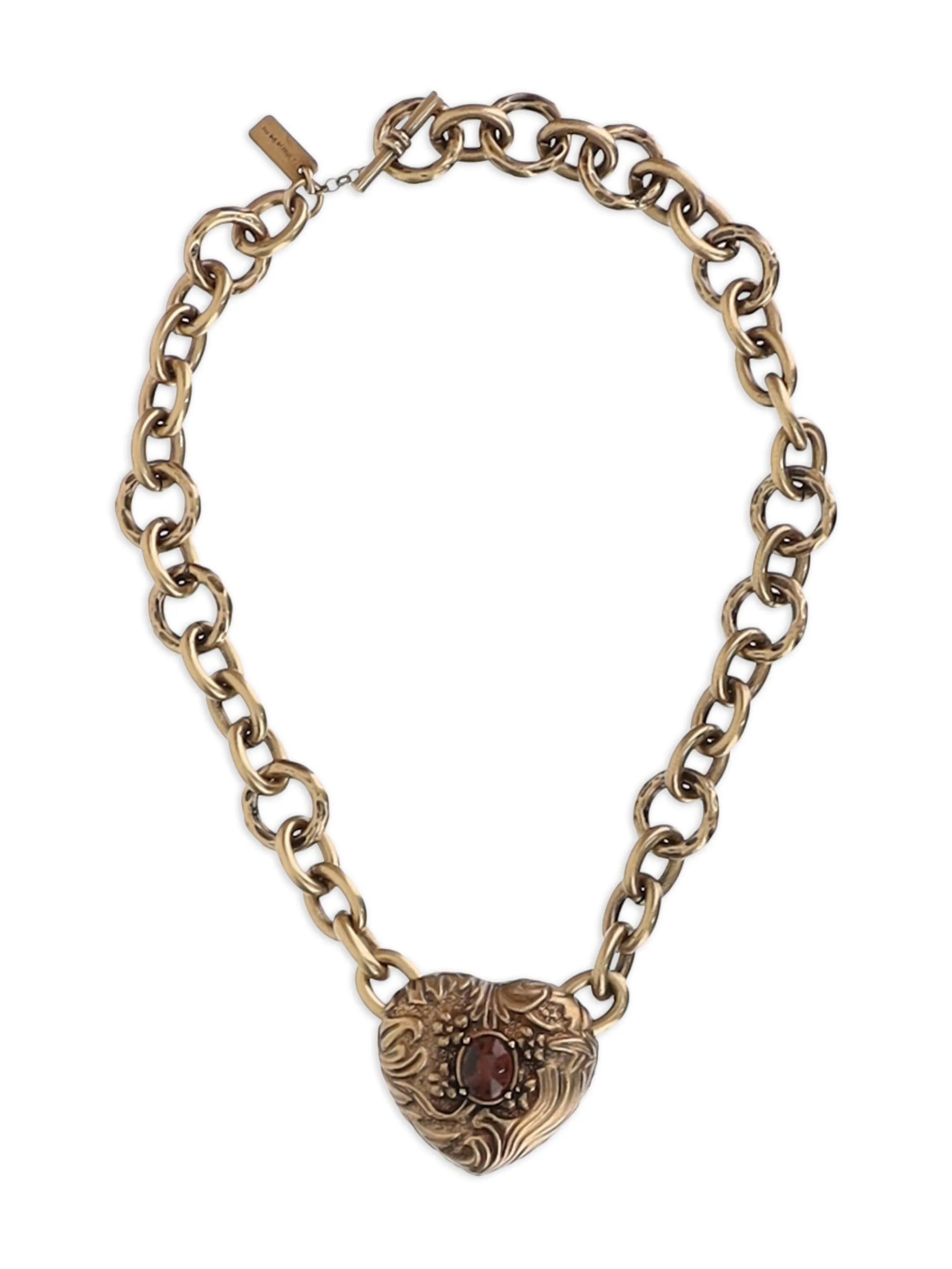 heart-charm chain necklace