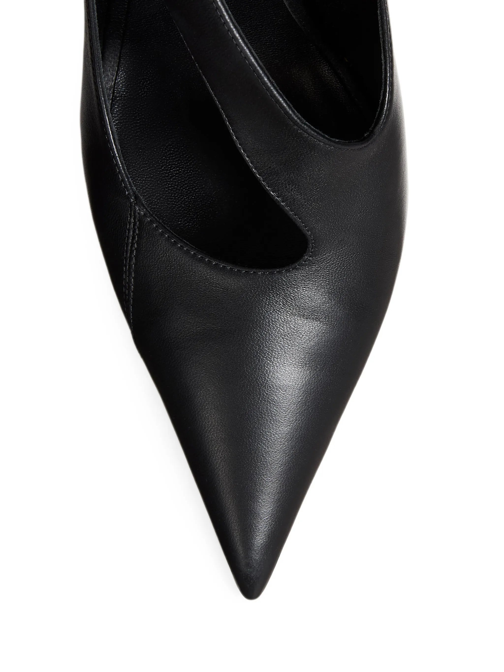 85mm leather heeled pumps
