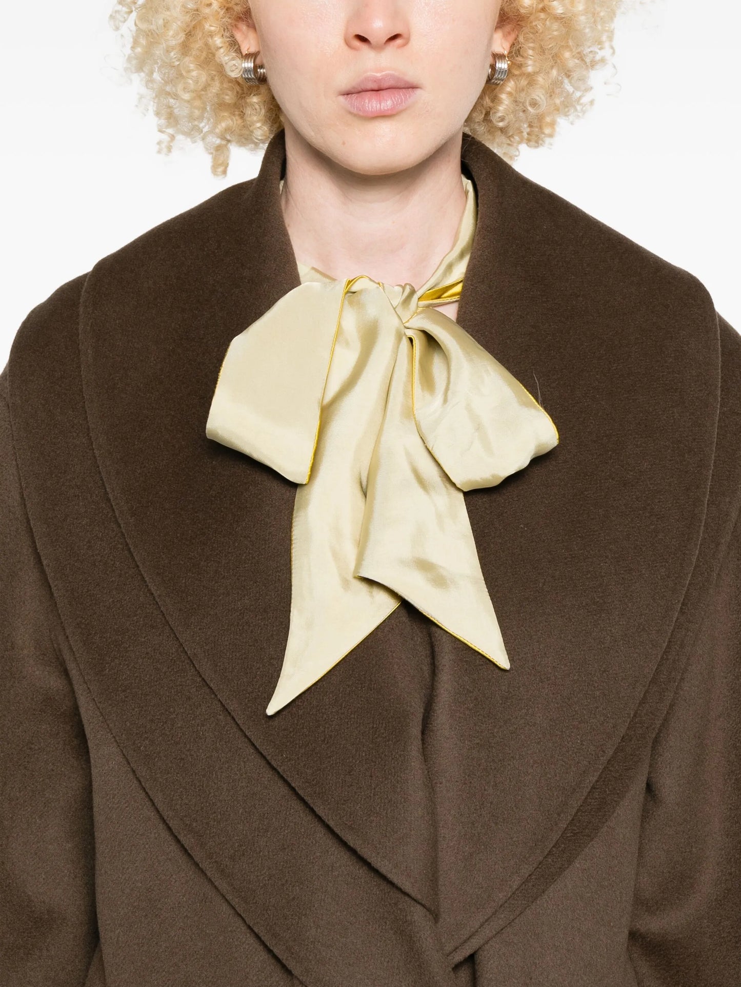 double-breasted shawl-collar coat
