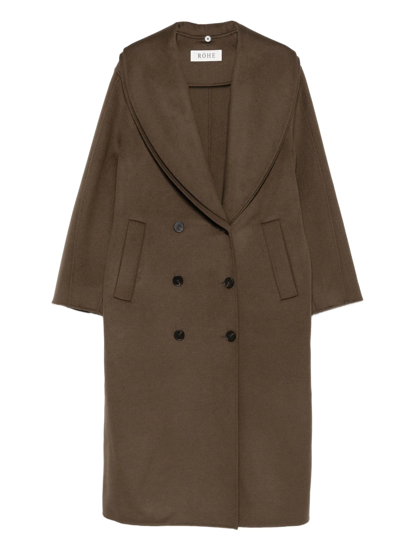 double-breasted shawl-collar coat