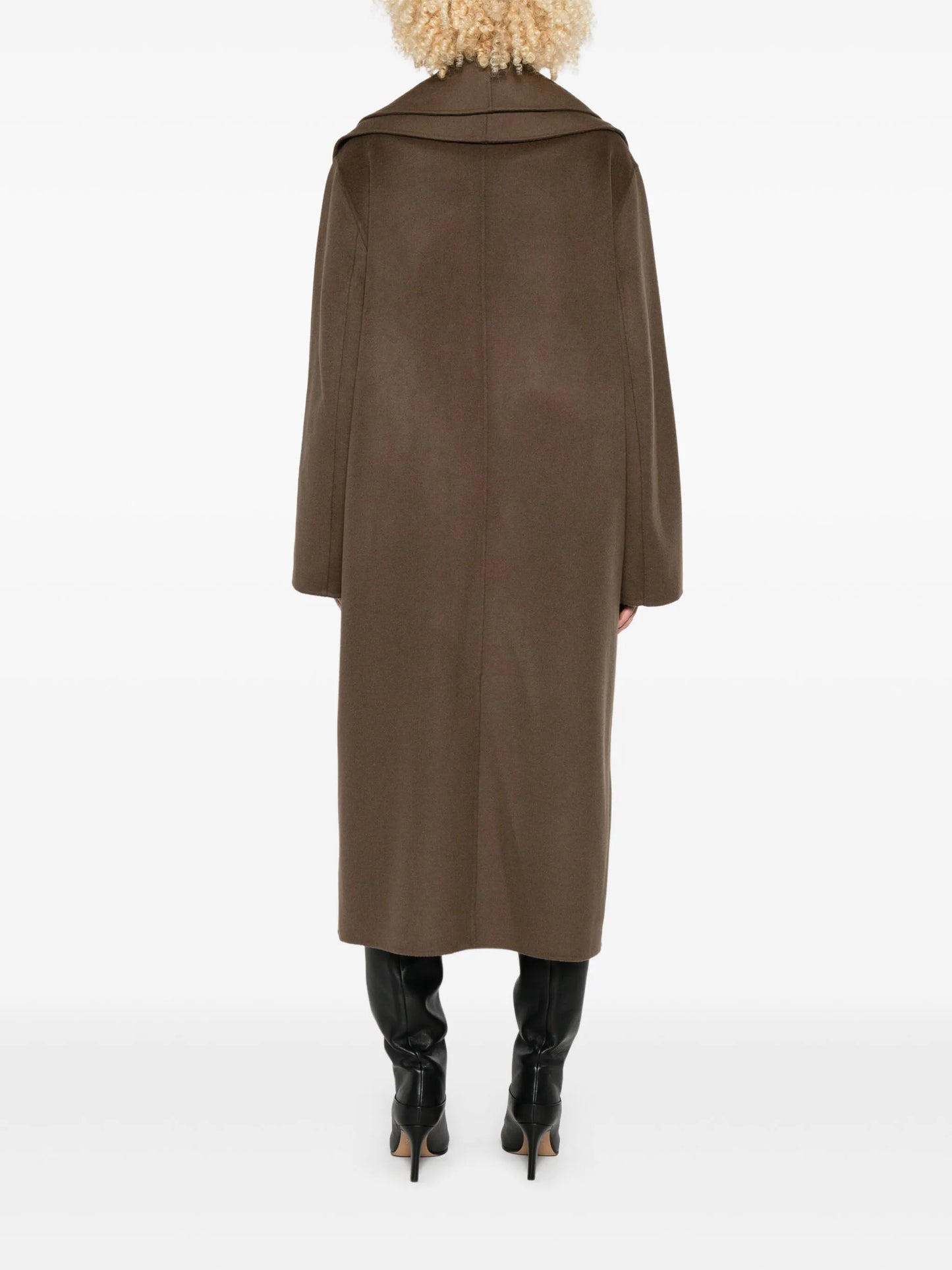 double-breasted shawl-collar coat