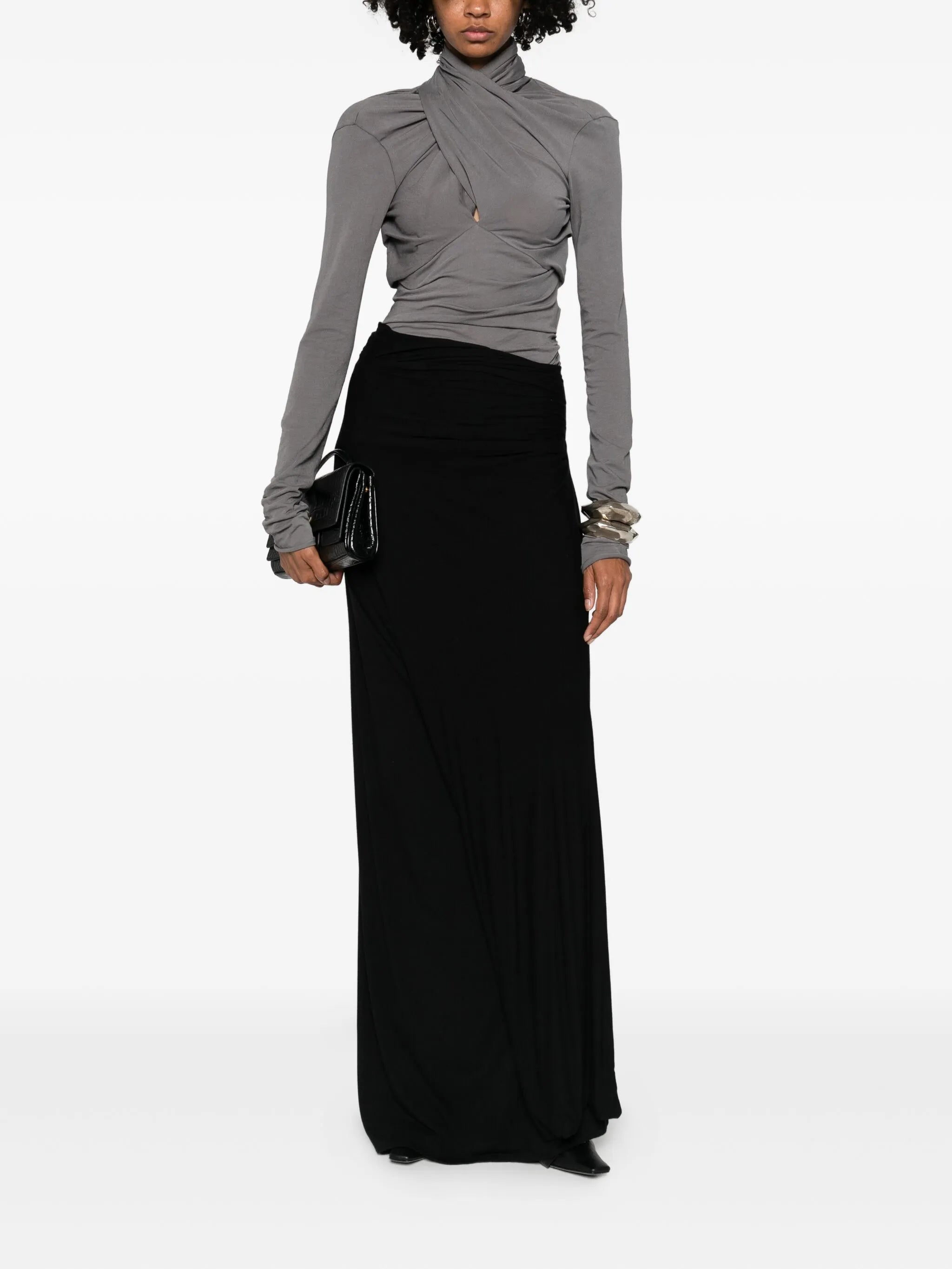 asymmetric maxi skirt