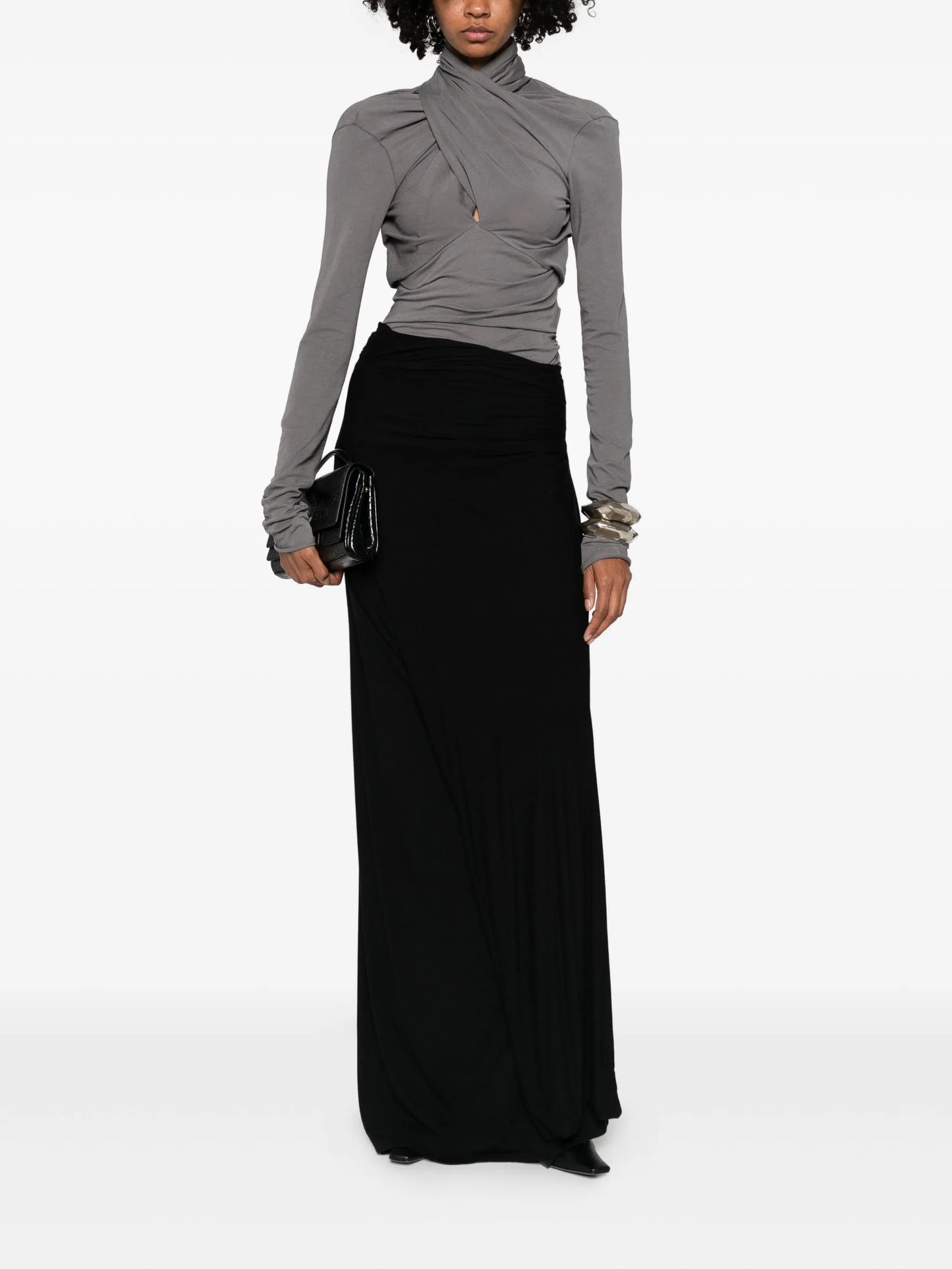 asymmetric maxi skirt