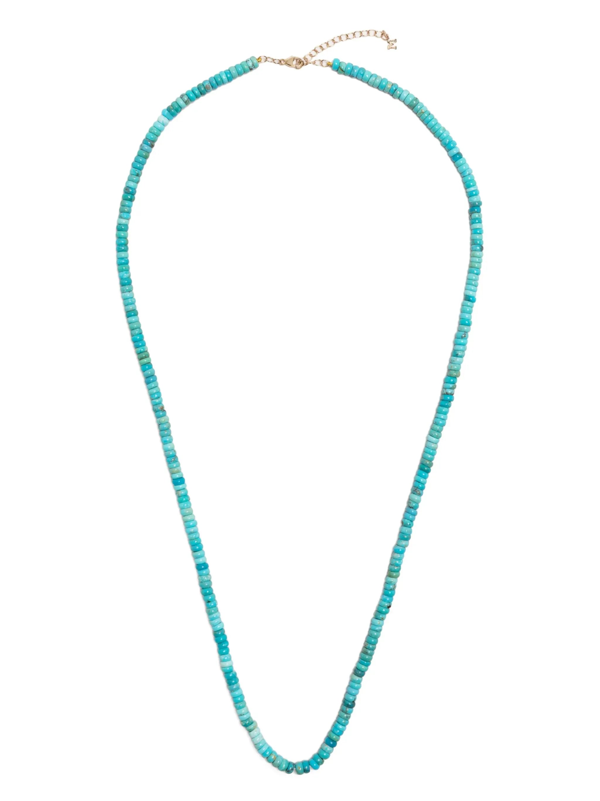 14kt yellow gold turquoise bead bracelet