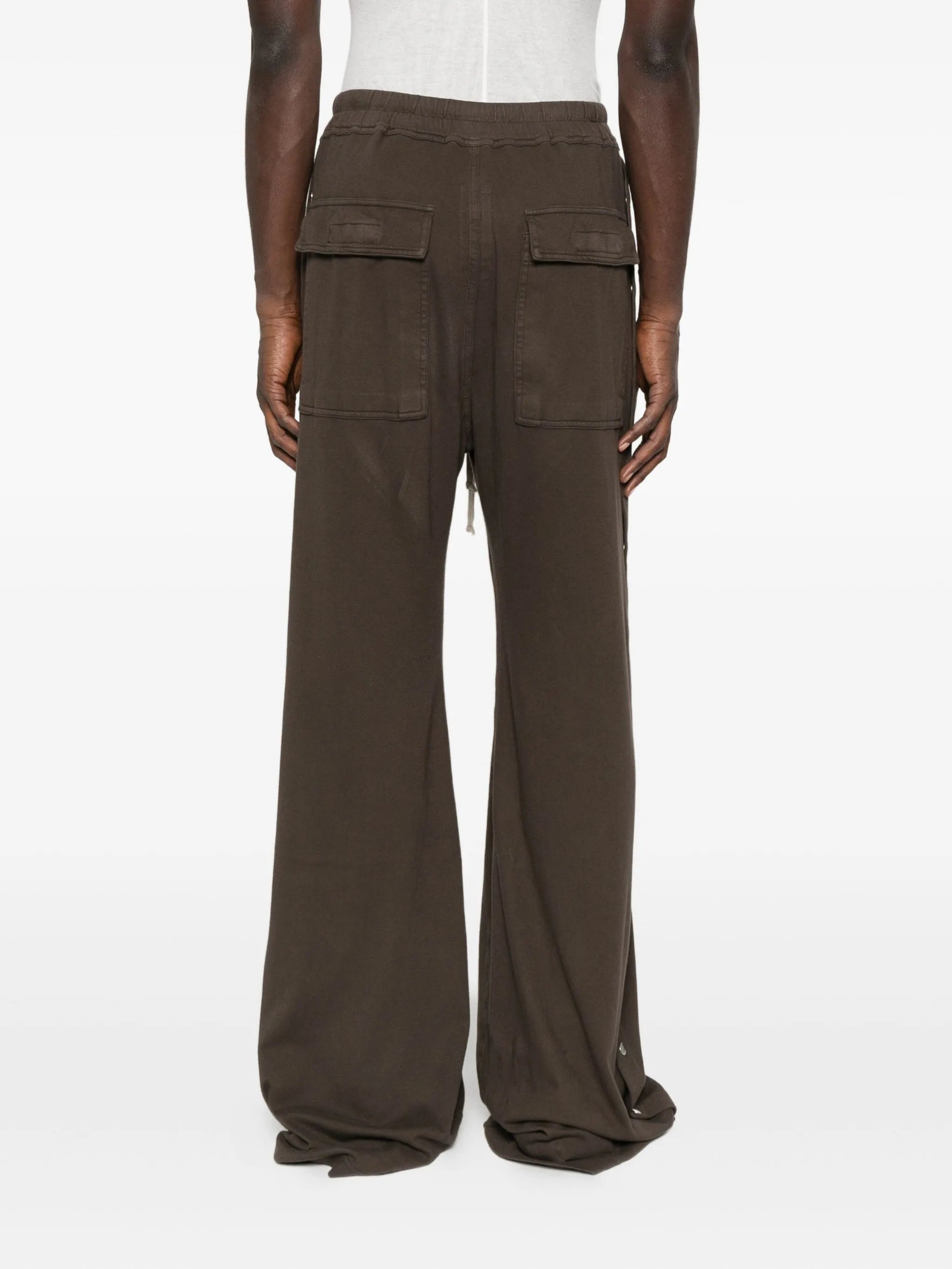 drawstring wide-leg trousers