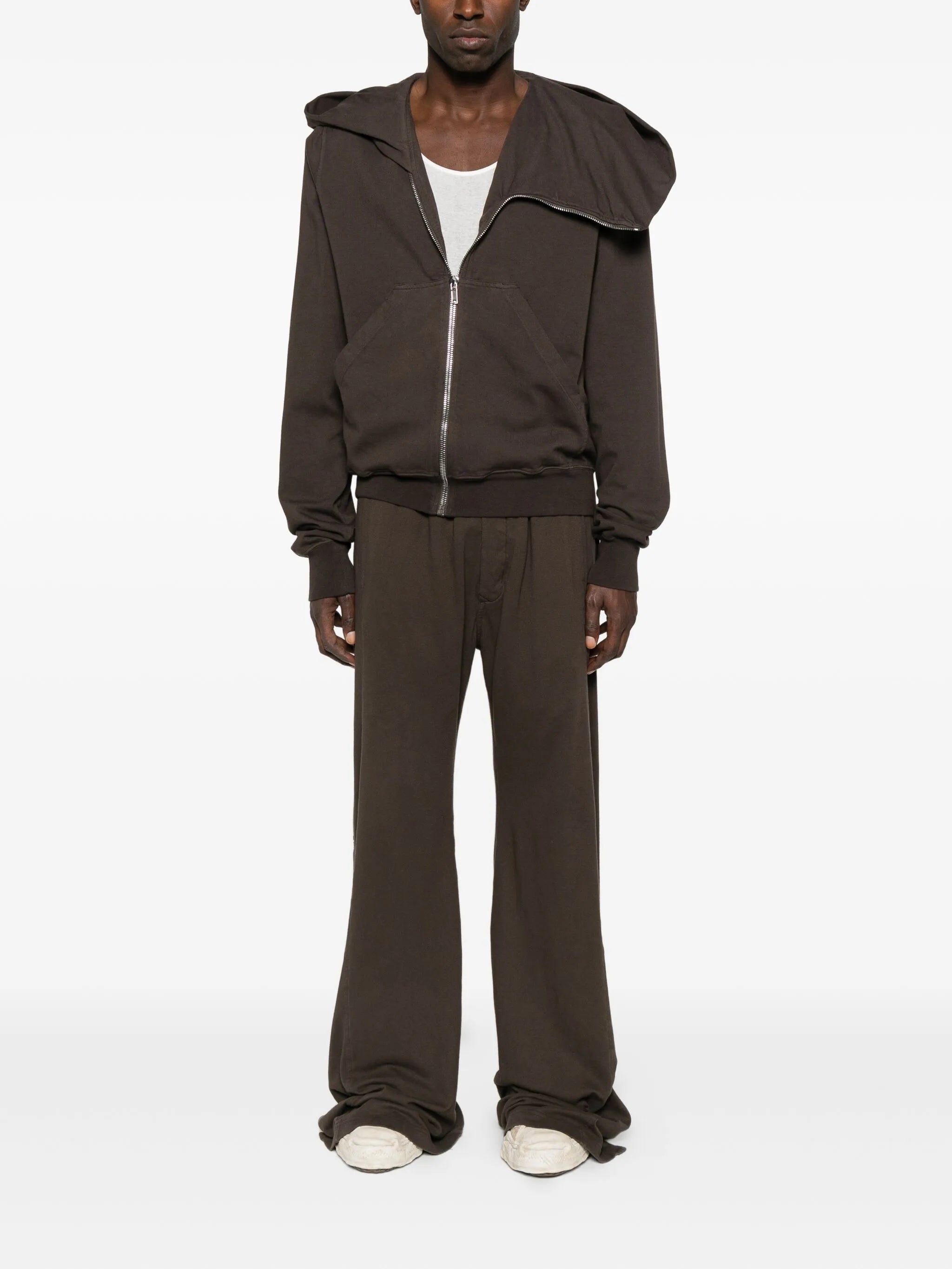 drawstring wide-leg trousers