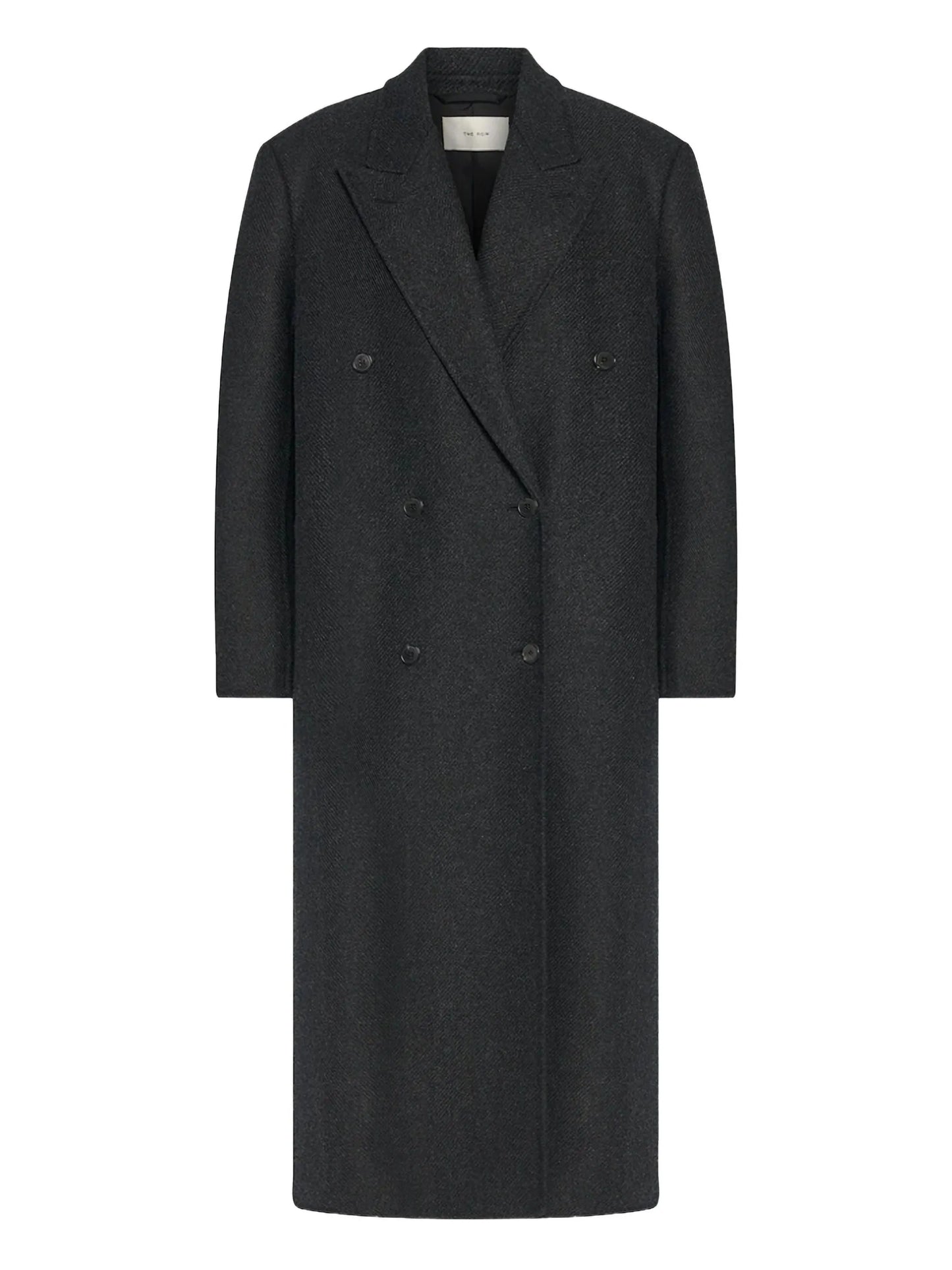 double-breasted felted coat