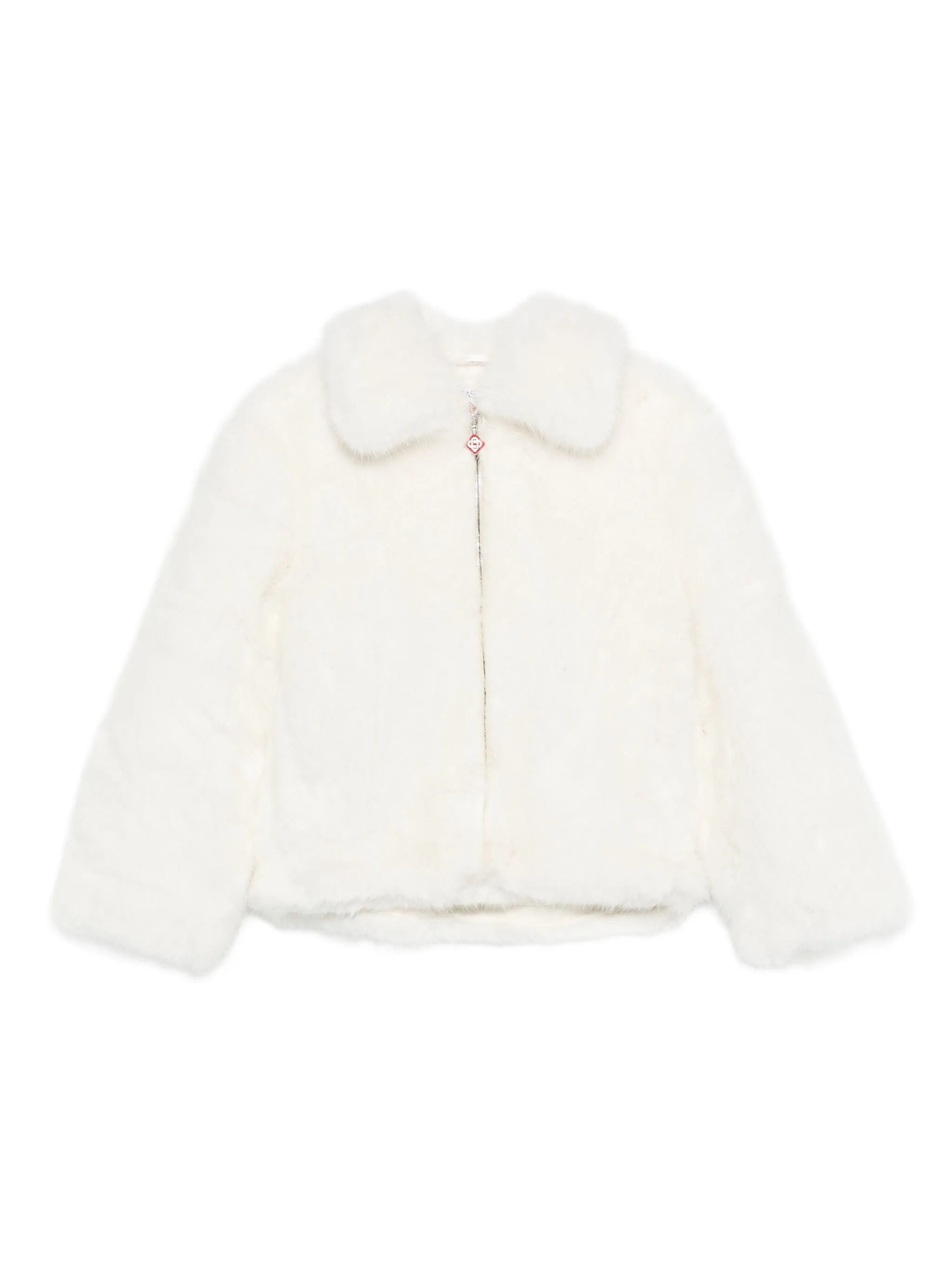 zip-up faux-fur jacket