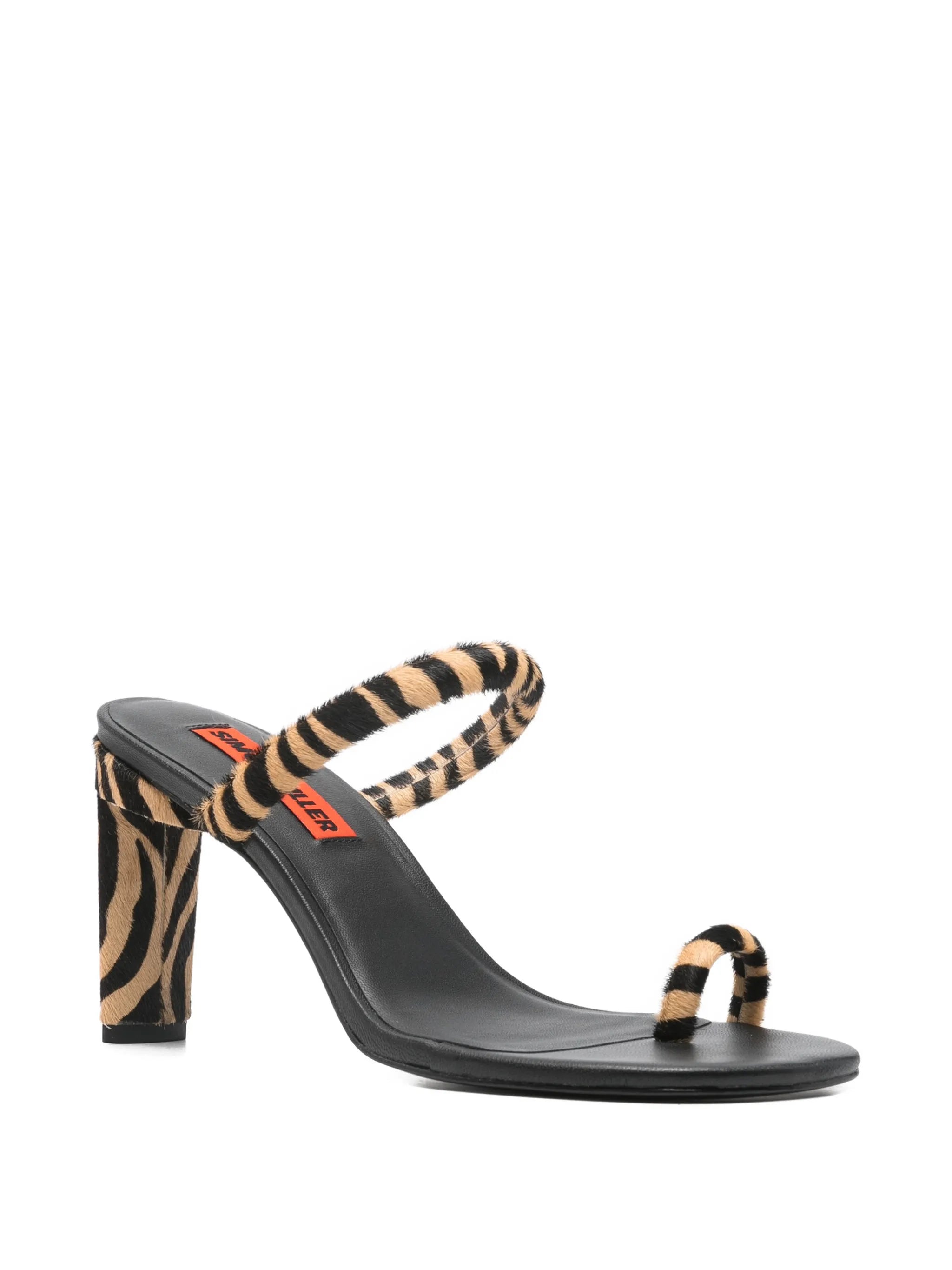 zebra-pattern sandals