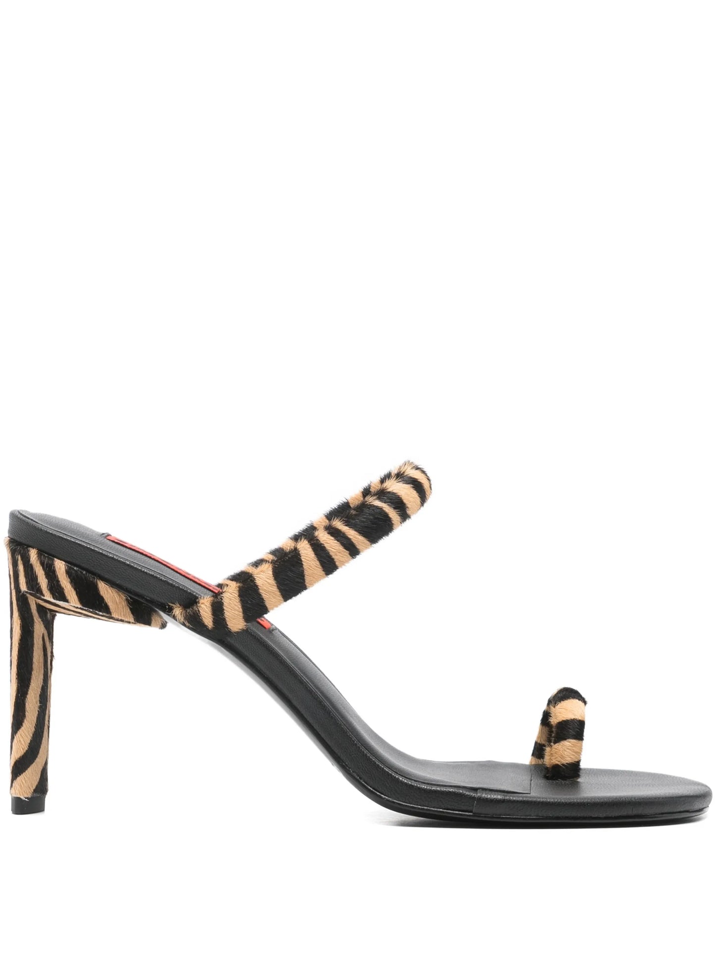 zebra-pattern sandals