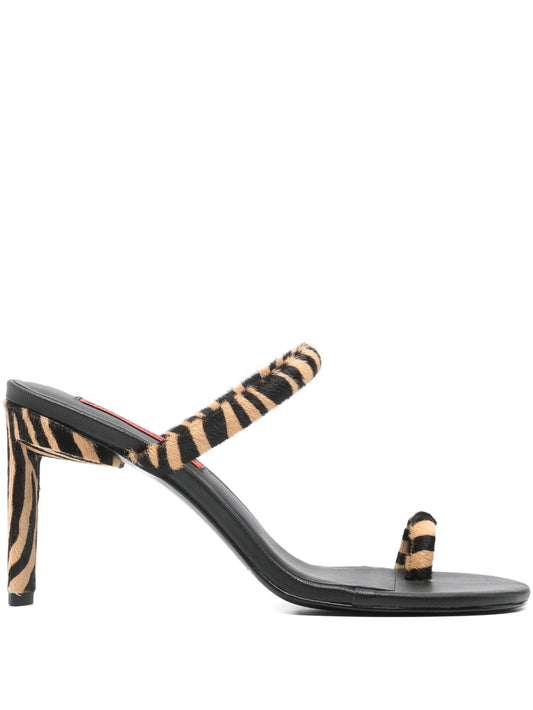 zebra-pattern sandals