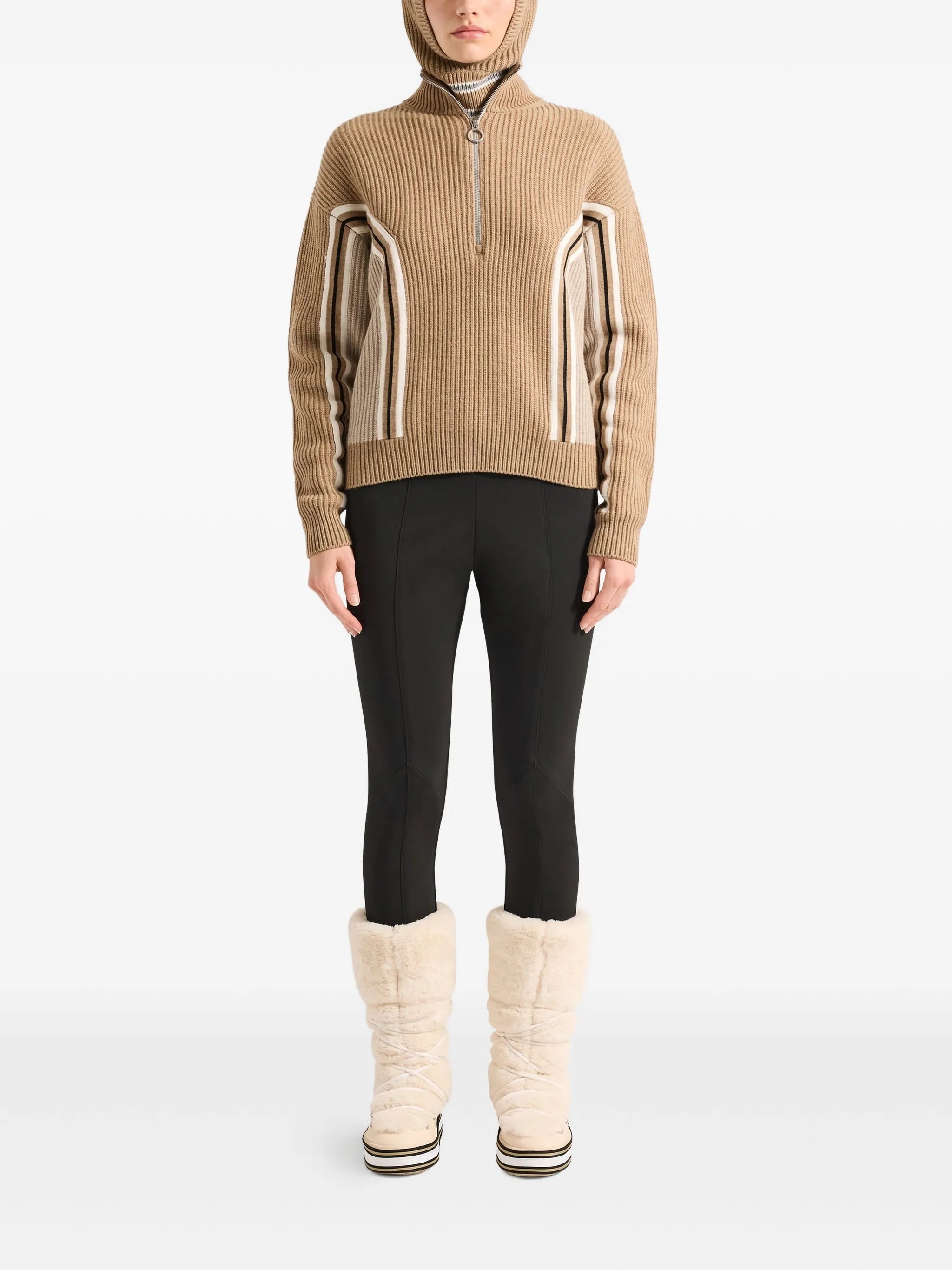 Mirala ribbed half-zip sweater