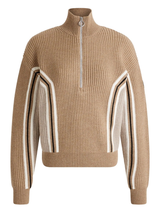 Mirala ribbed half-zip sweater