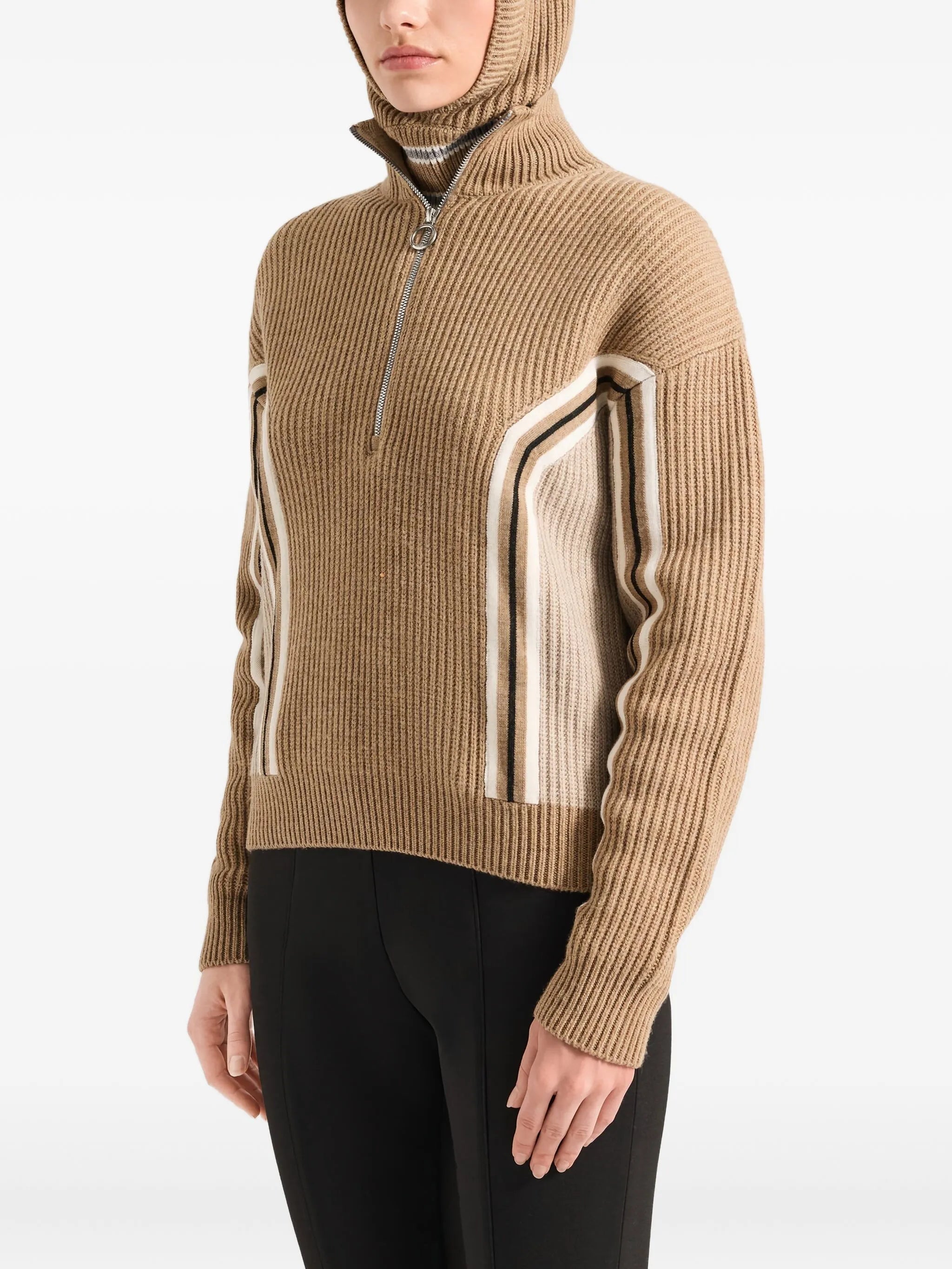 Mirala ribbed half-zip sweater