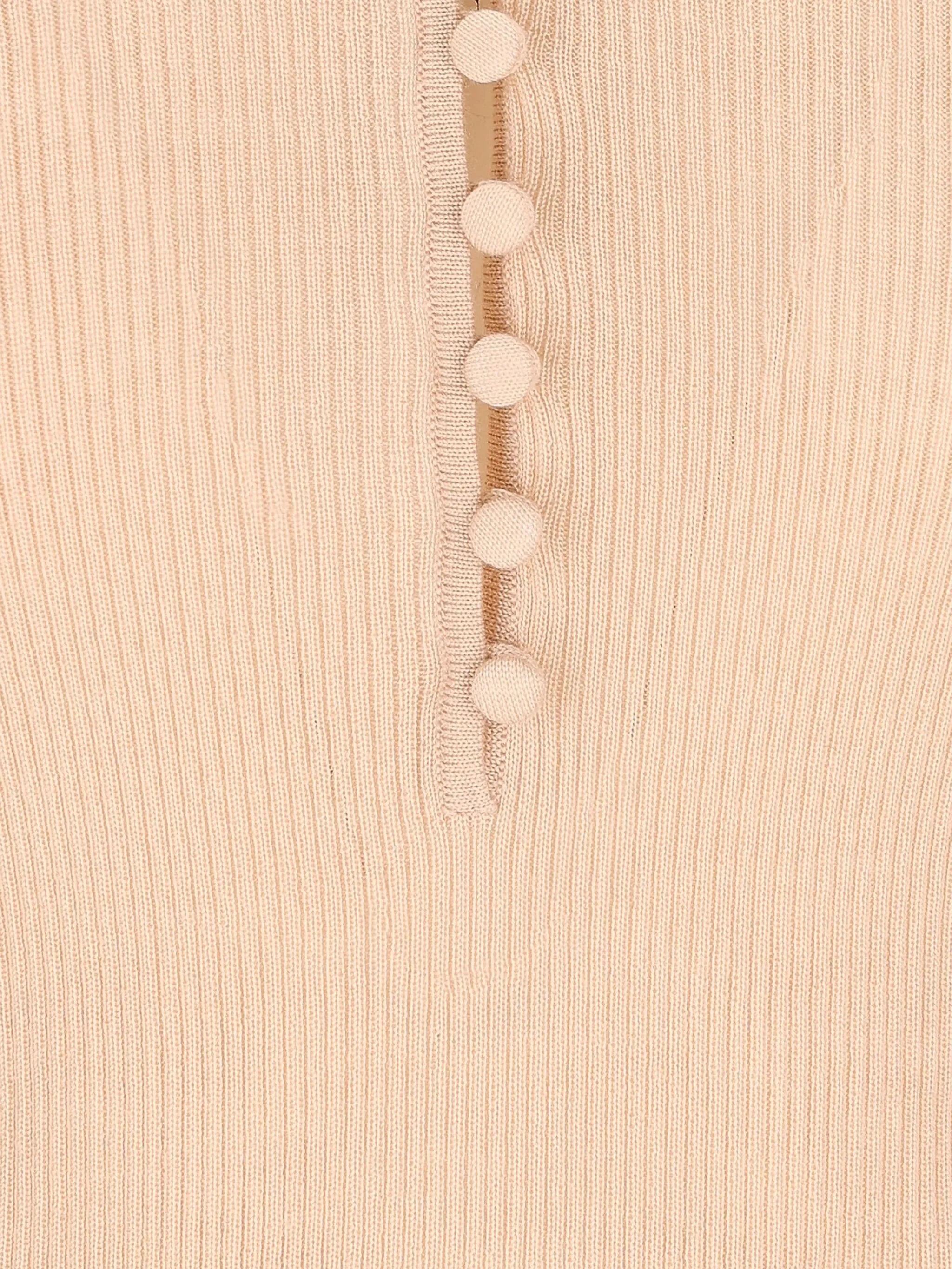Henley ribbed button-front T-shirt