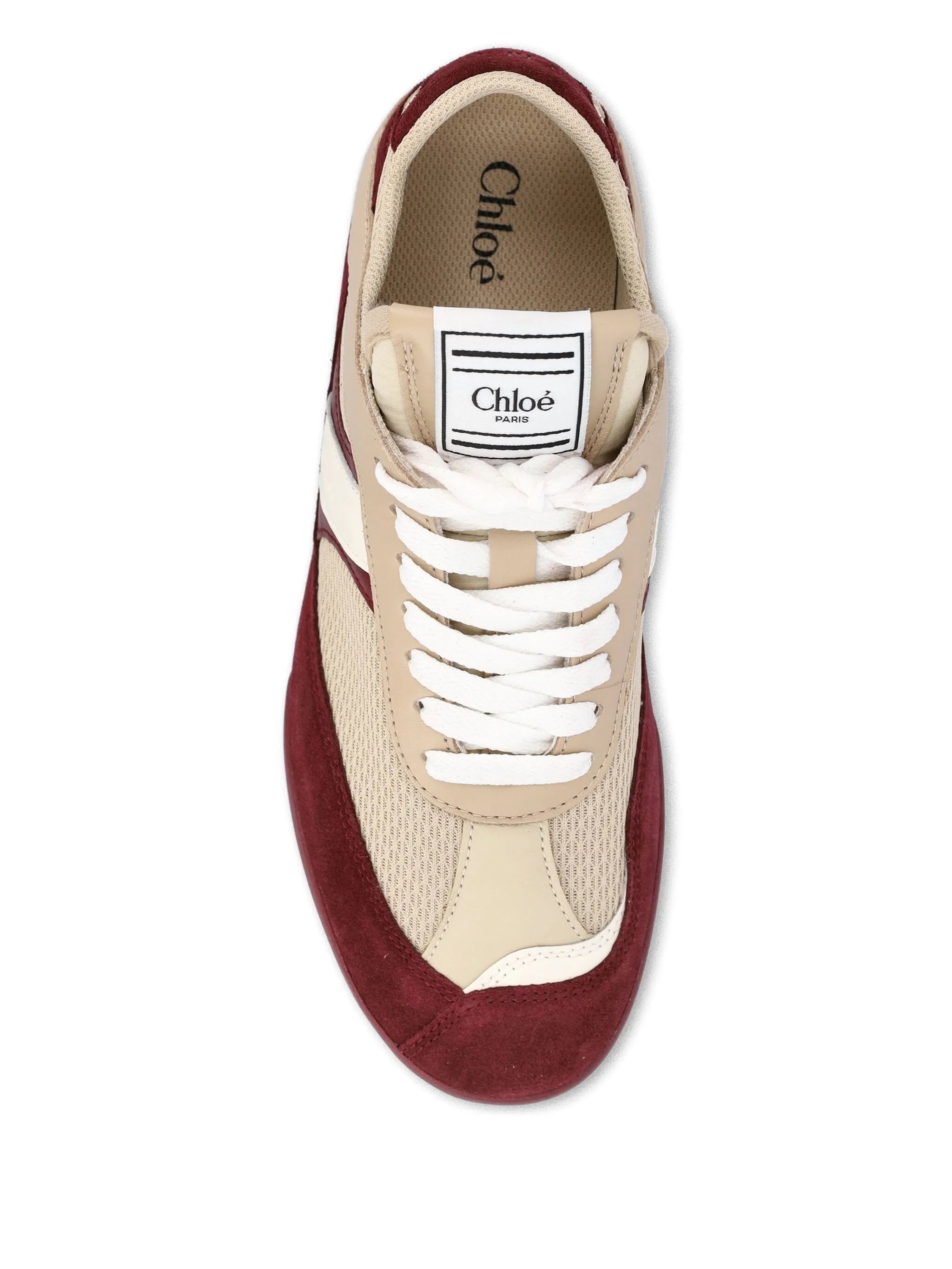 Kick suede-panel mesh sneakers