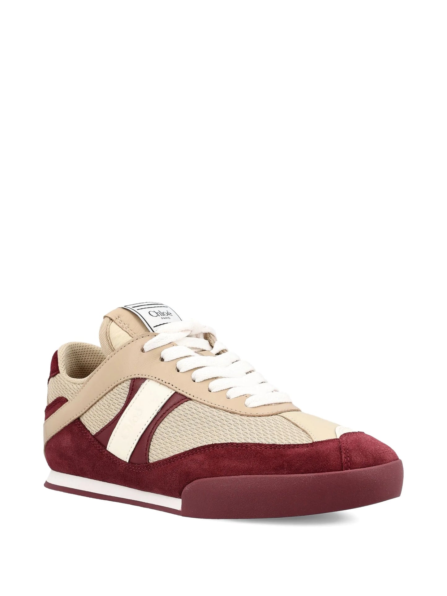 Kick suede-panel mesh sneakers