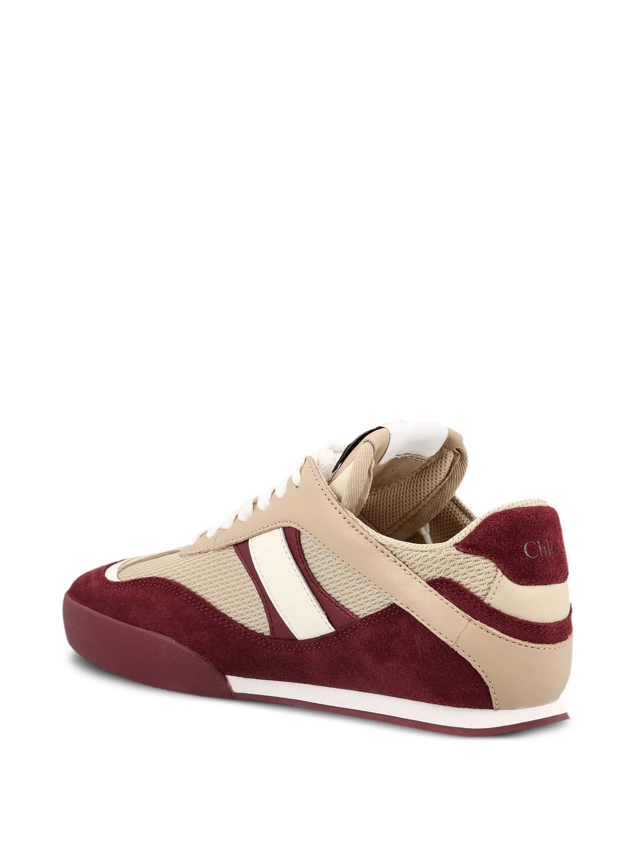 Kick suede-panel mesh sneakers