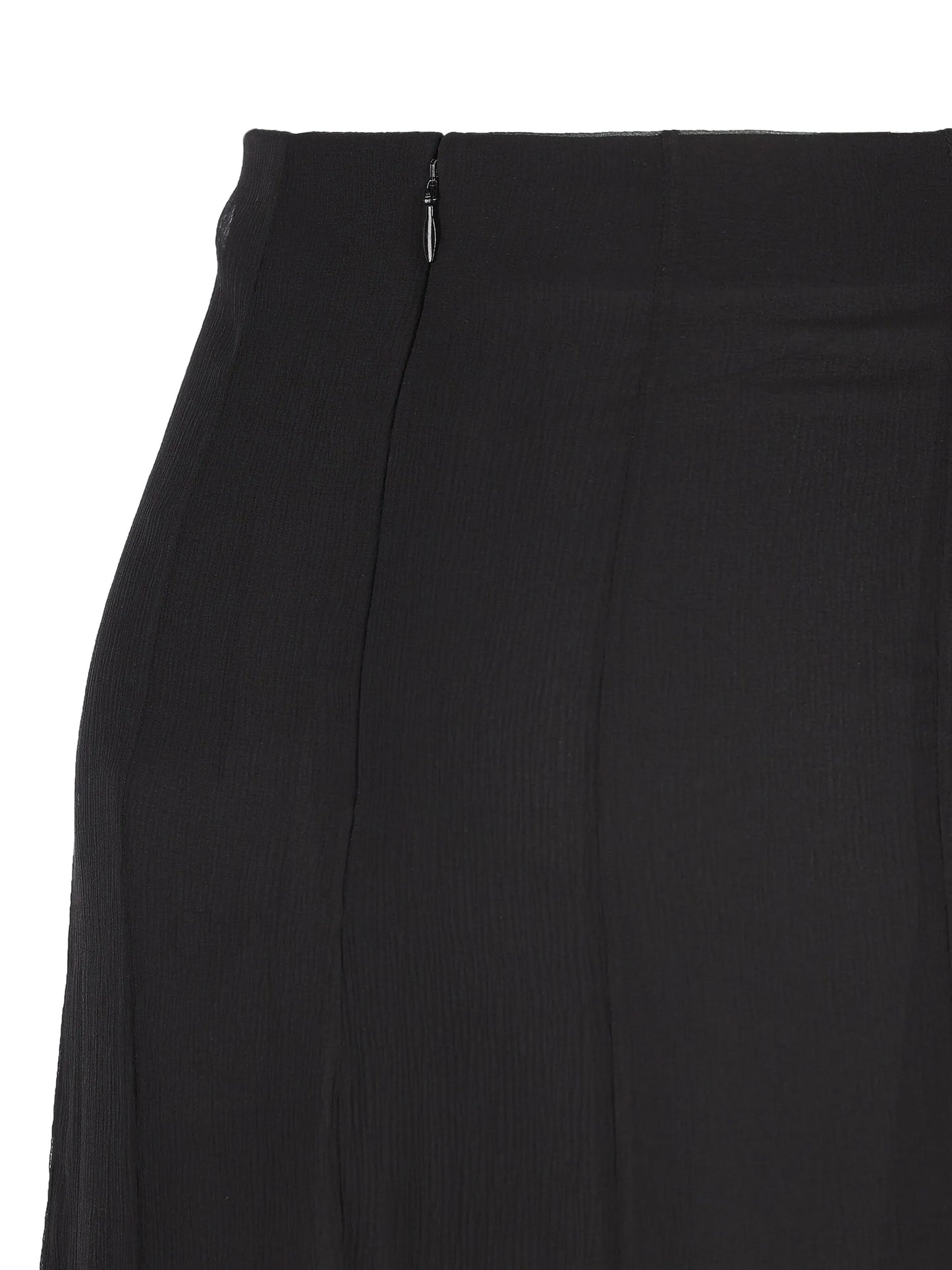 ruffled flared maxi skirt