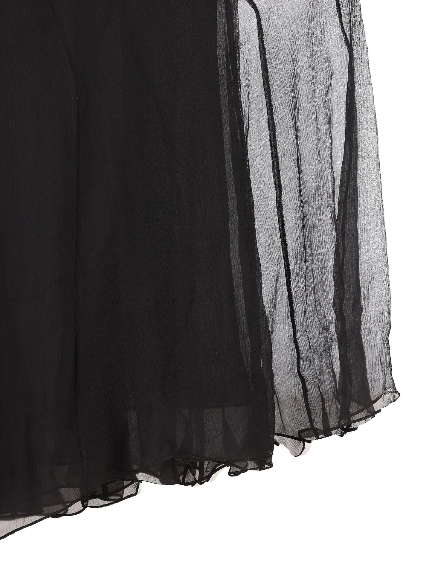 ruffled flared maxi skirt