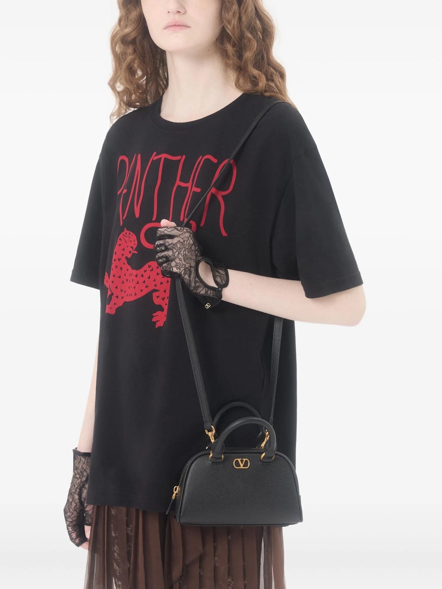 mini Bowling V-logo signature tote bag