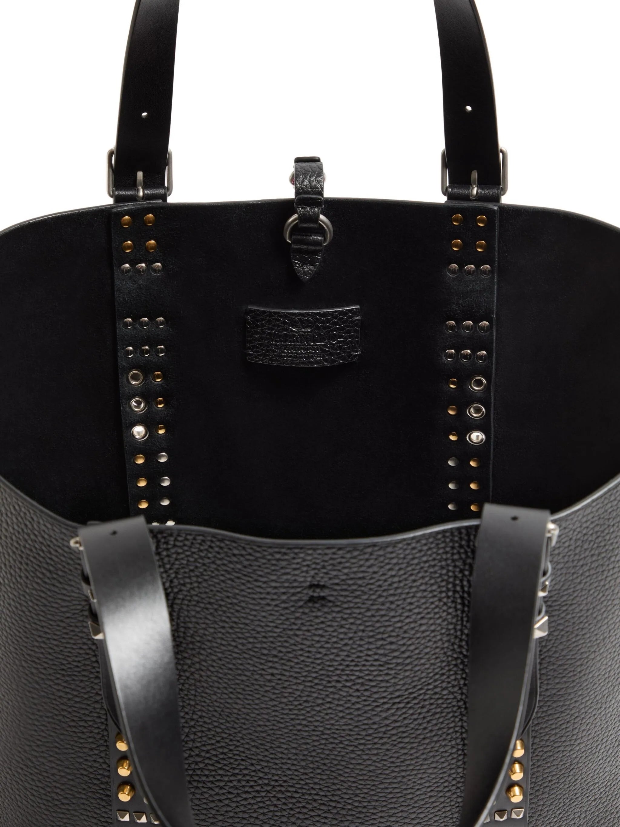 medium Rockstud pebbled tote bag