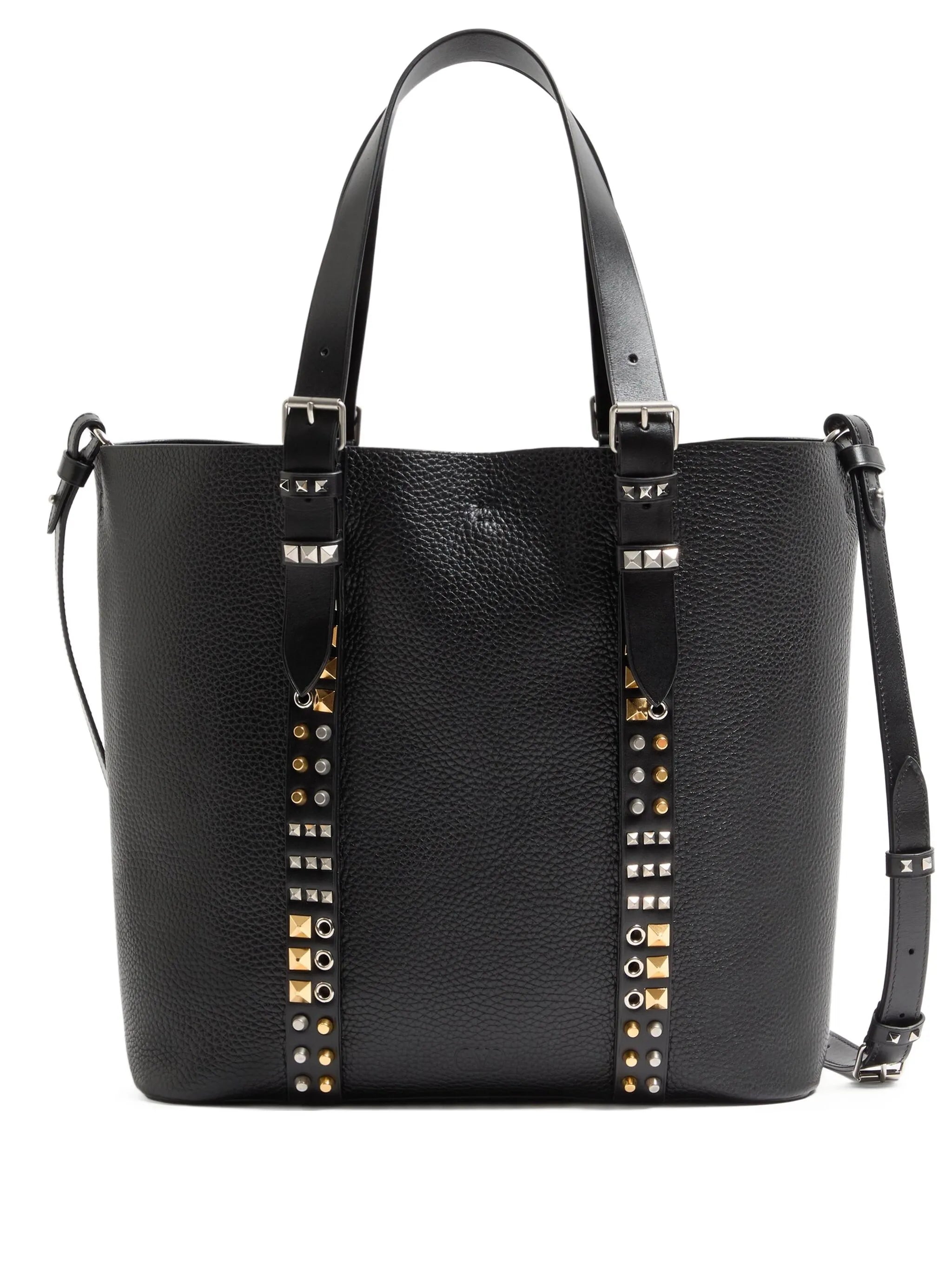 medium Rockstud pebbled tote bag