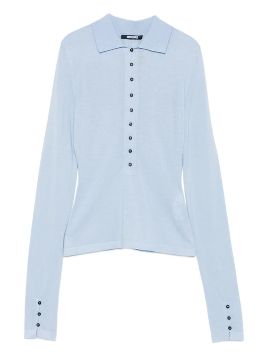 merino-wool polo shirt