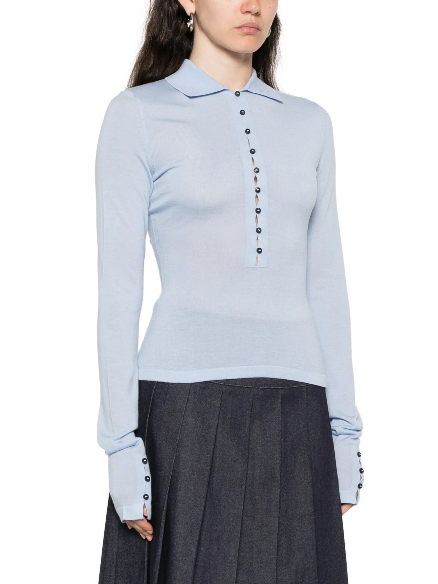 merino-wool polo shirt