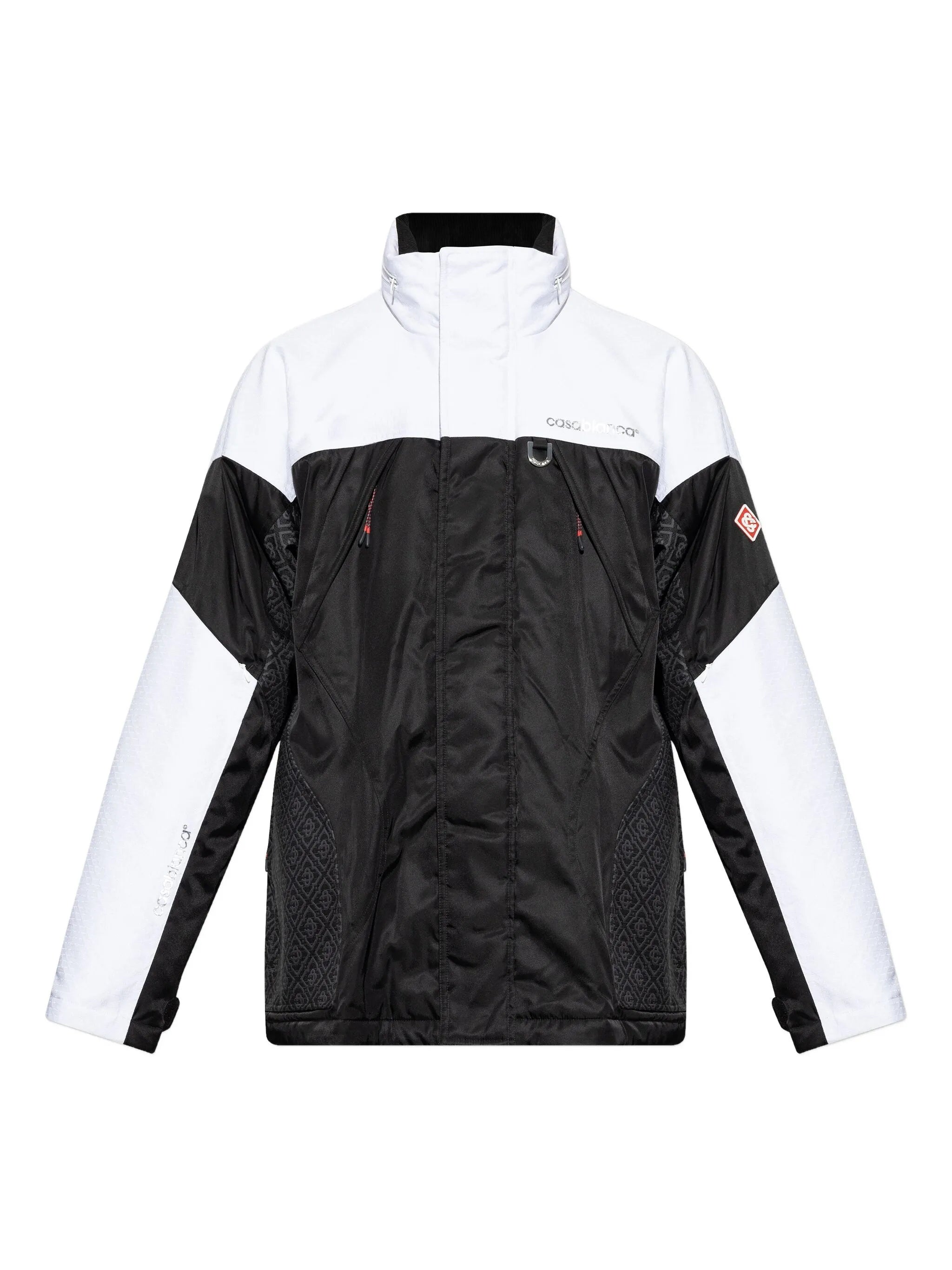 panelled zip-up jacket