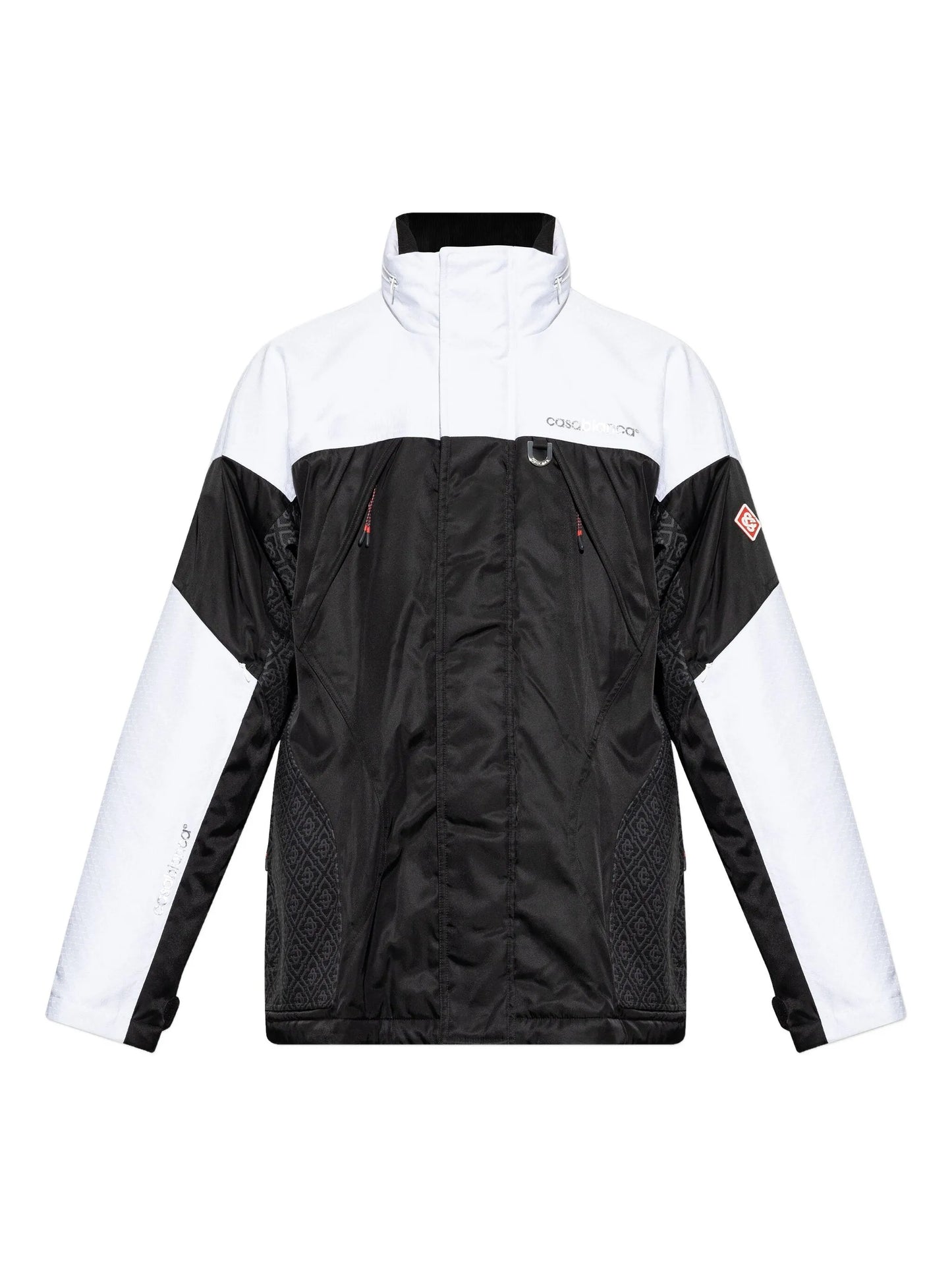 panelled zip-up jacket