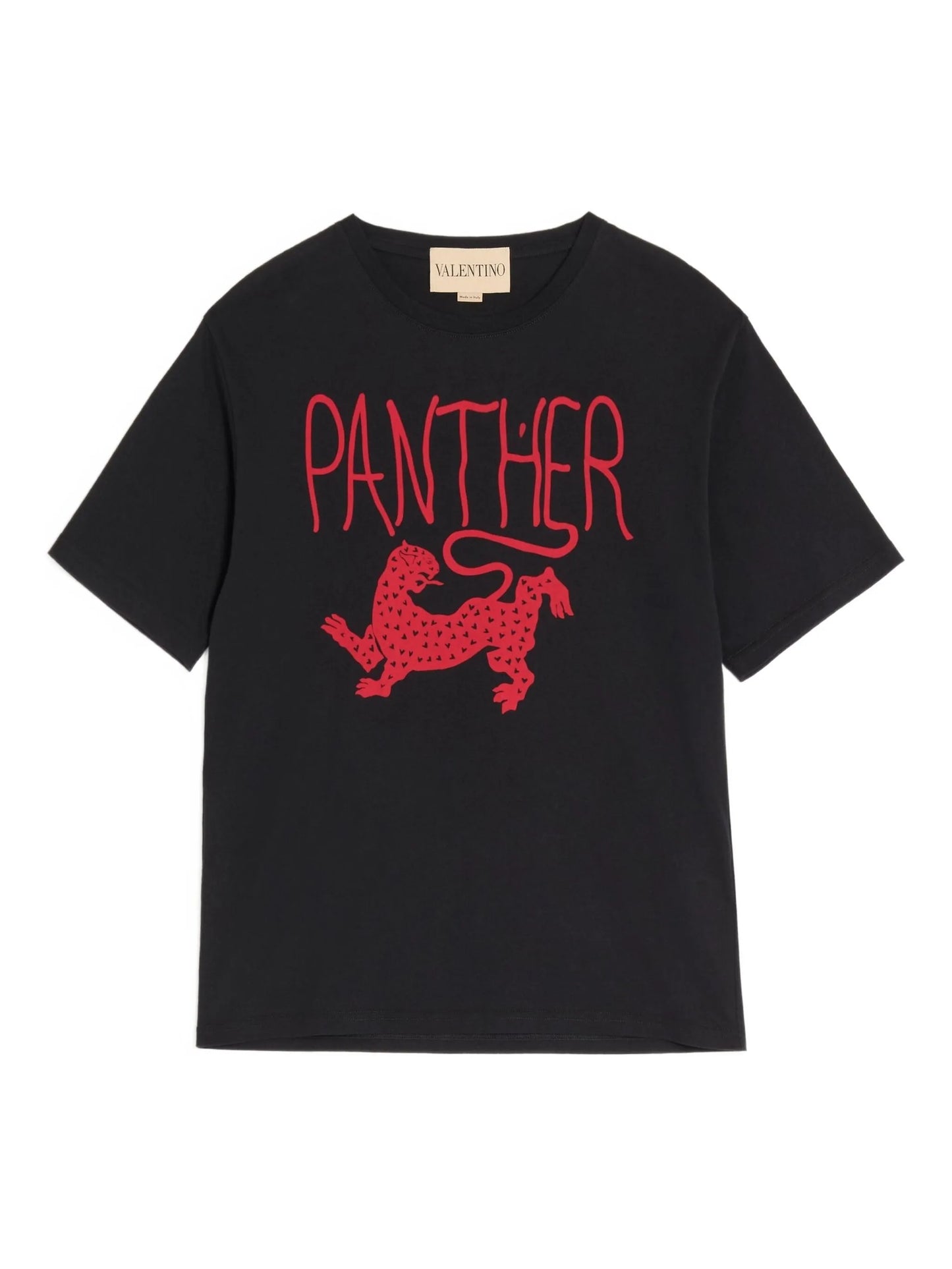 panther print cotton T-shirt